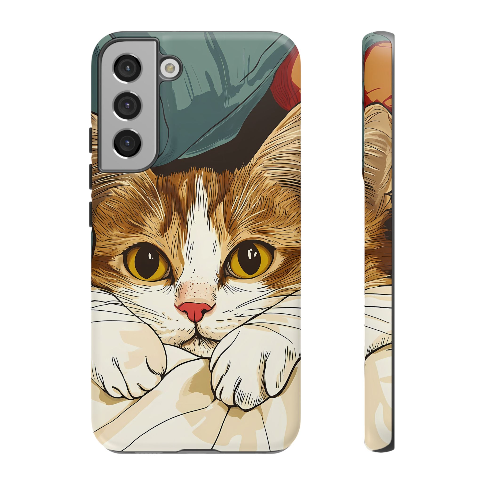 Cute Cat Phone Case - Ideal for Cat Lovers, Pet Owners, Birthday Gifts, Smartphone Accessories, Funny Pet Humor