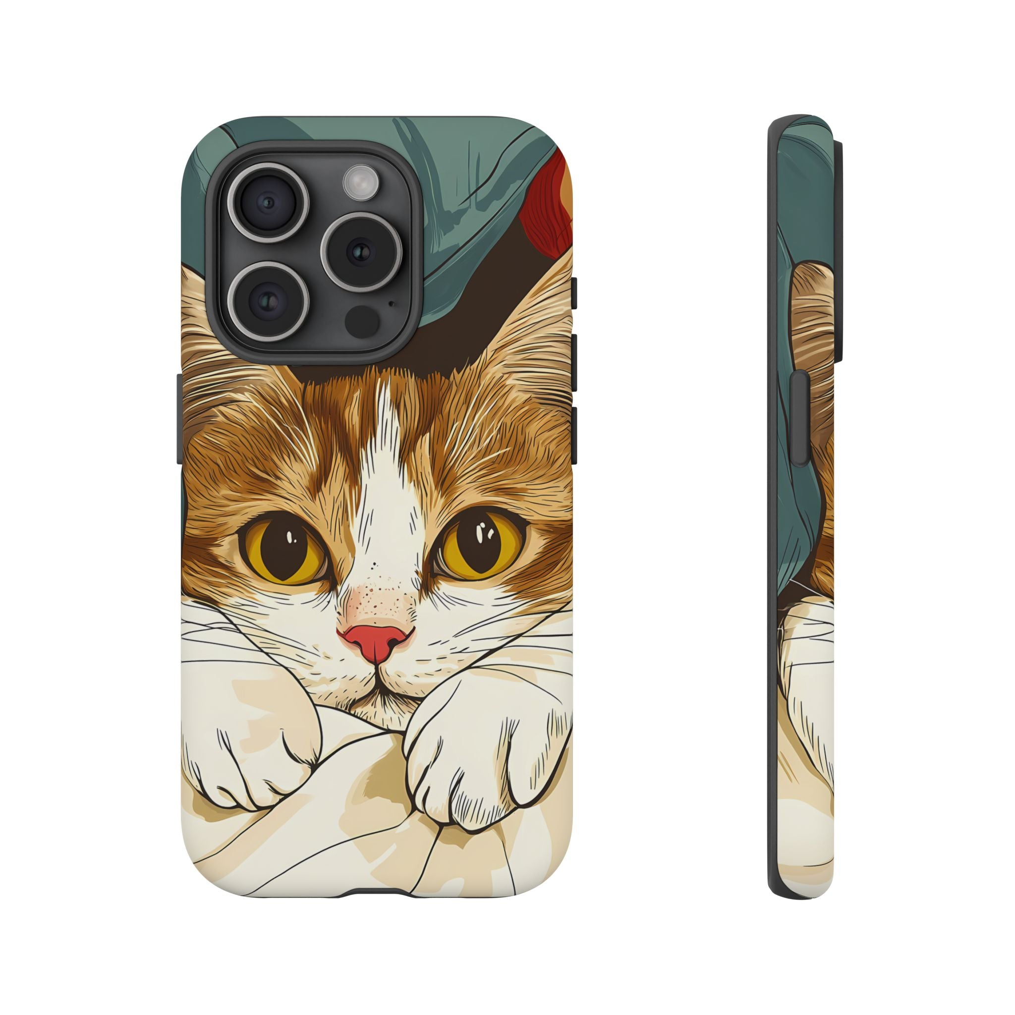 Cute Cat Phone Case - Ideal for Cat Lovers, Pet Owners, Birthday Gifts, Smartphone Accessories, Funny Pet Humor