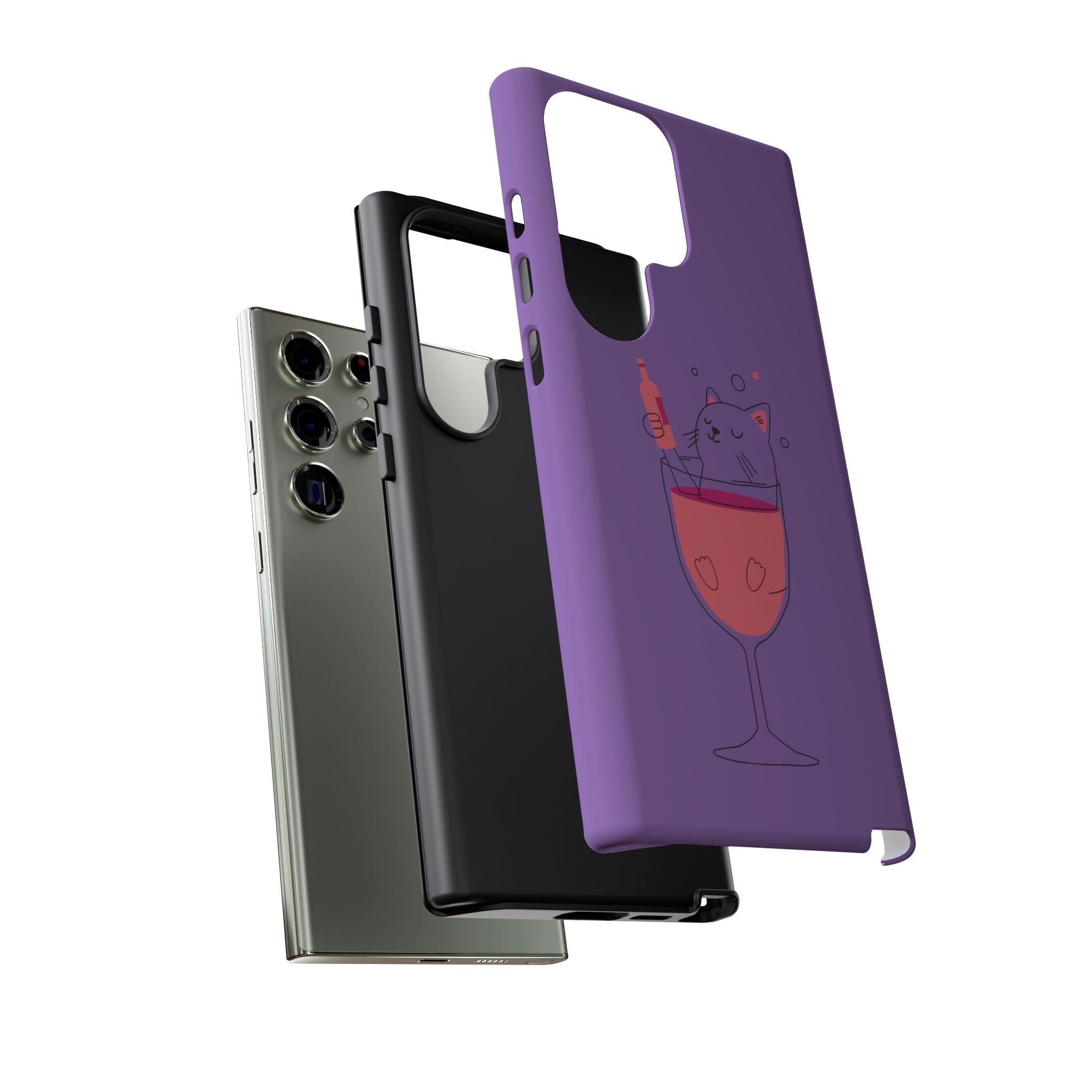 Cute Cat Phone Case, Fun Gift for Cat Lovers, Colorful Phone Cover, Pet Lover Accessory, Unique Cat Themed Case