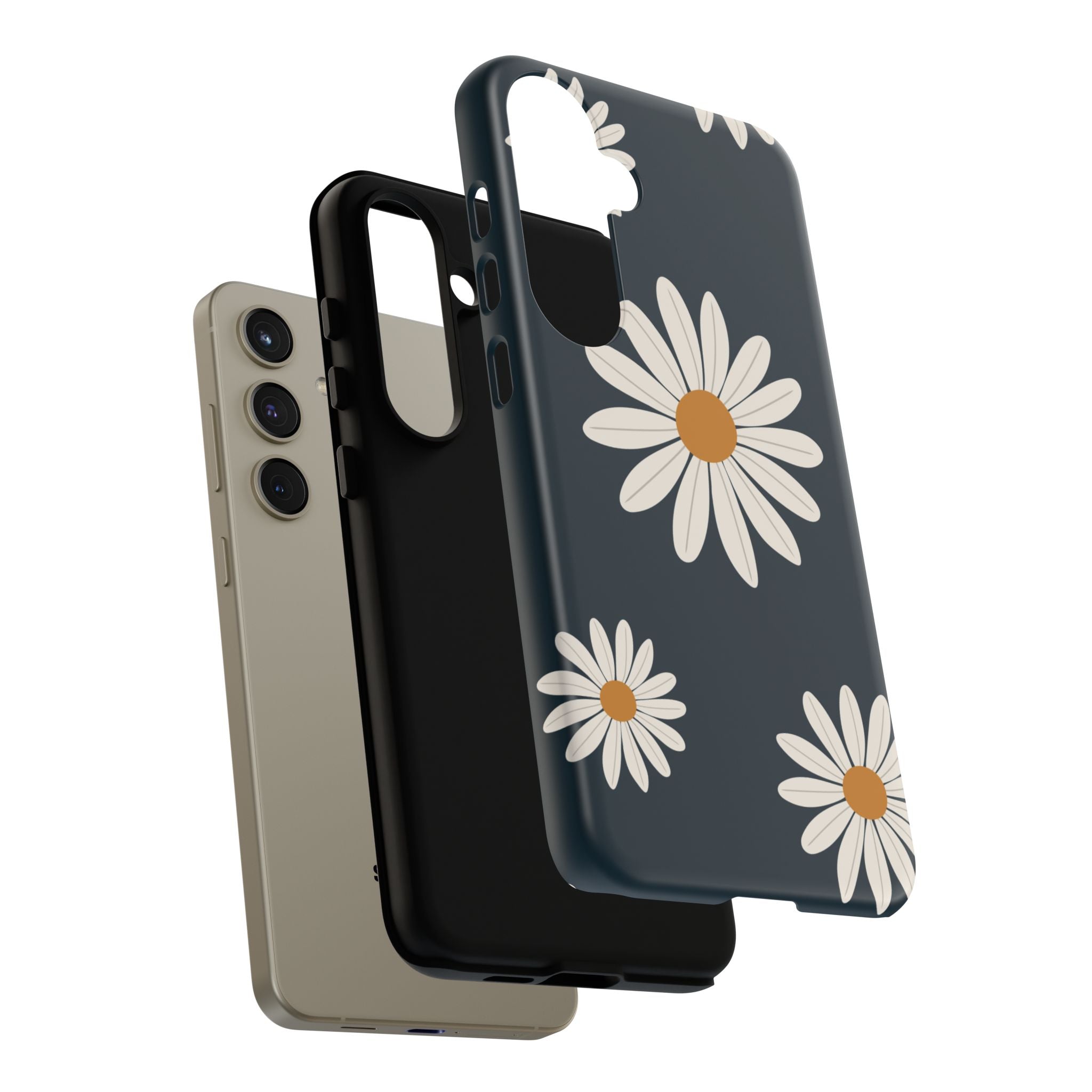 Daisy Phone Case, Floral Phone Cover, Tough Phone Case, Gift for Flower Lovers, Smartphone Accessory, Spring Design