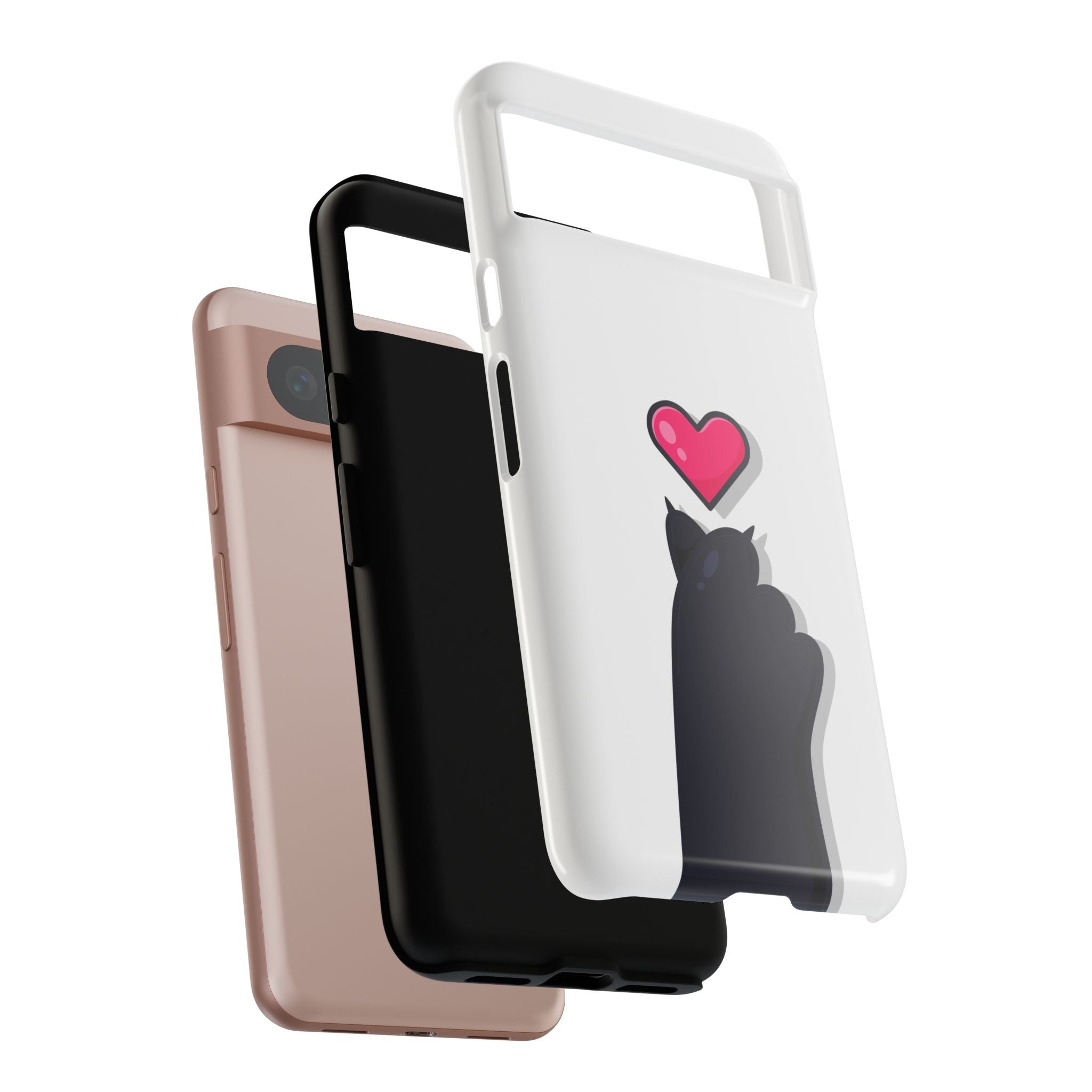 Cute Cat Love Phone Case, Tough Cell Phone Cover, Animal Lover Gifts, Pet Parent Accessories, Valentine's Day Essentials