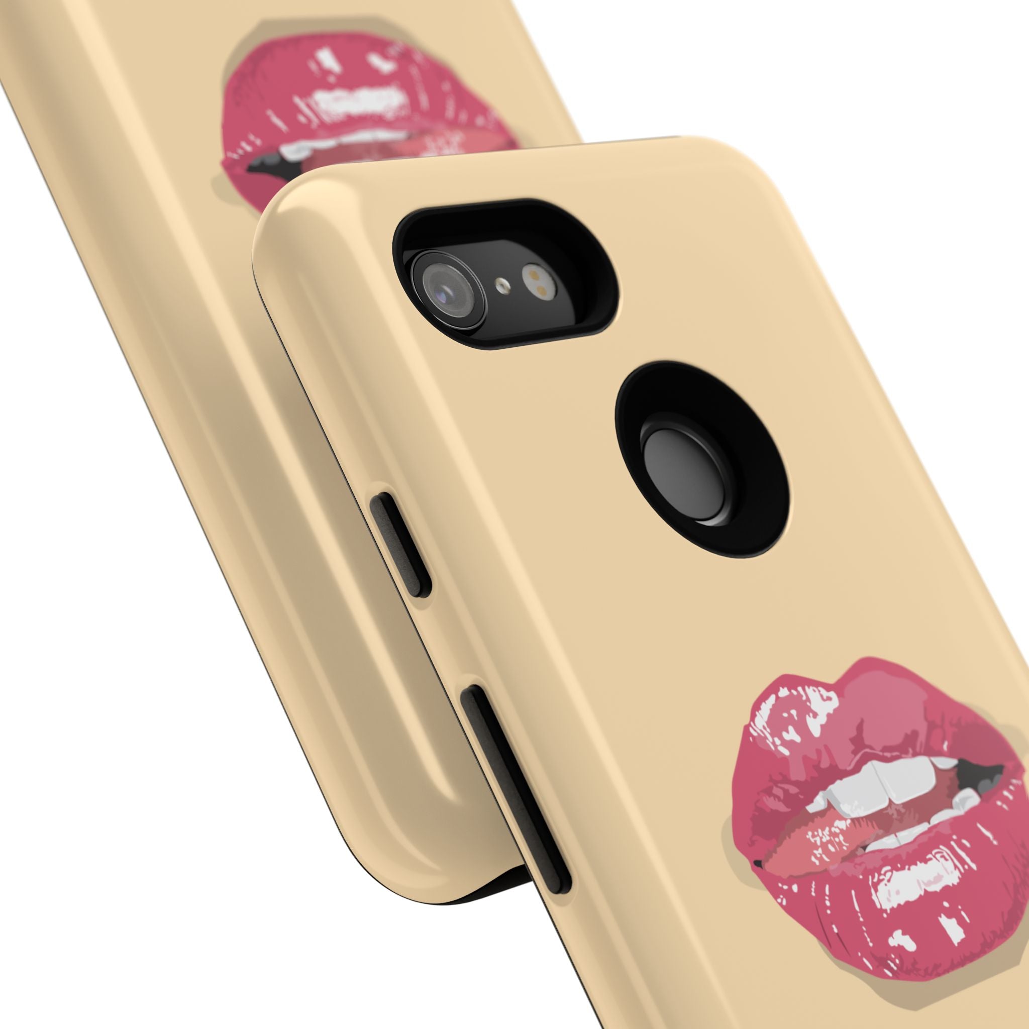 Stylish Phone Case with Lip Print, Trendy Mobile Cover, Fashion Accessory, Gift for Her, Cute Cell Phone Case