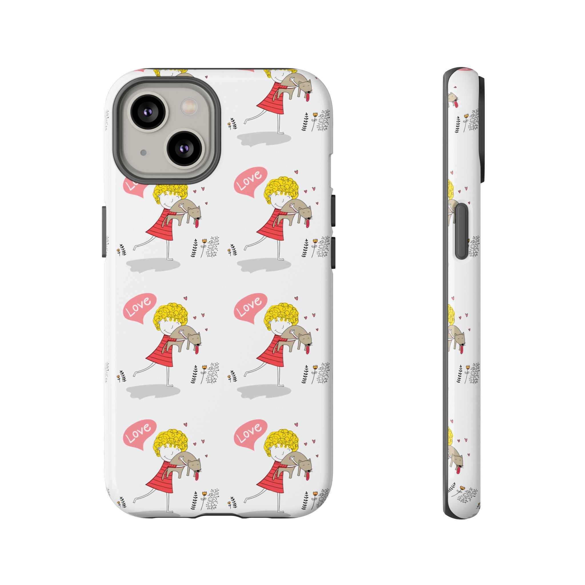 Love-Themed Phone Case | Cute Pet Lover Accessory, Perfect Gift for Birthdays, Anniversaries, Animal Lovers, Valentine's Day
