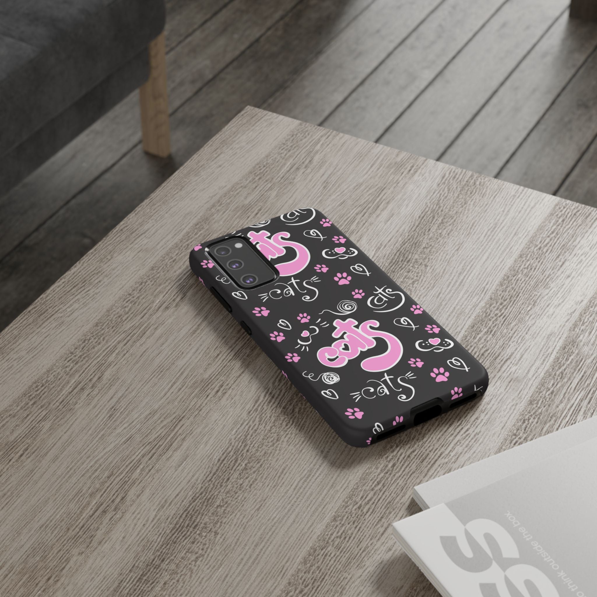 Cute Cat Print Phone Cases, Tough Cases for Cat Lovers, Pet Phone Cover, Gift for Cat Moms, Stylish Phone Accessories