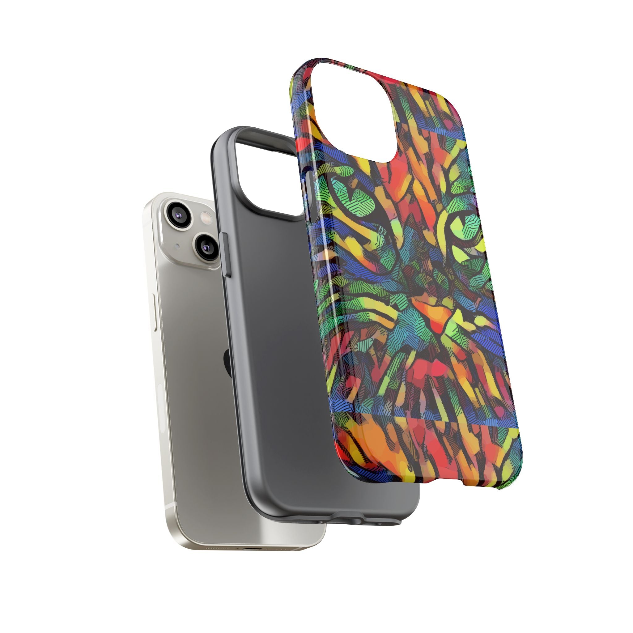 Colorful Phone Cases for Vibrant Style - Tough Cases, Unique Gifts, Animal Print, Artistic Design, Phone Accessories, Eco-Friendly