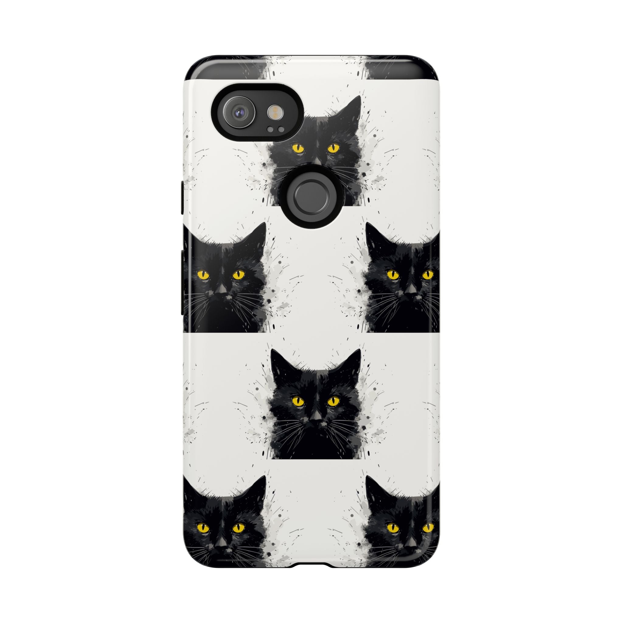 Black Cat Phone Case, Tough Cases, Cat Lover Gift, Unique Design, Halloween, Animal Accessories, Custom Phone Cover