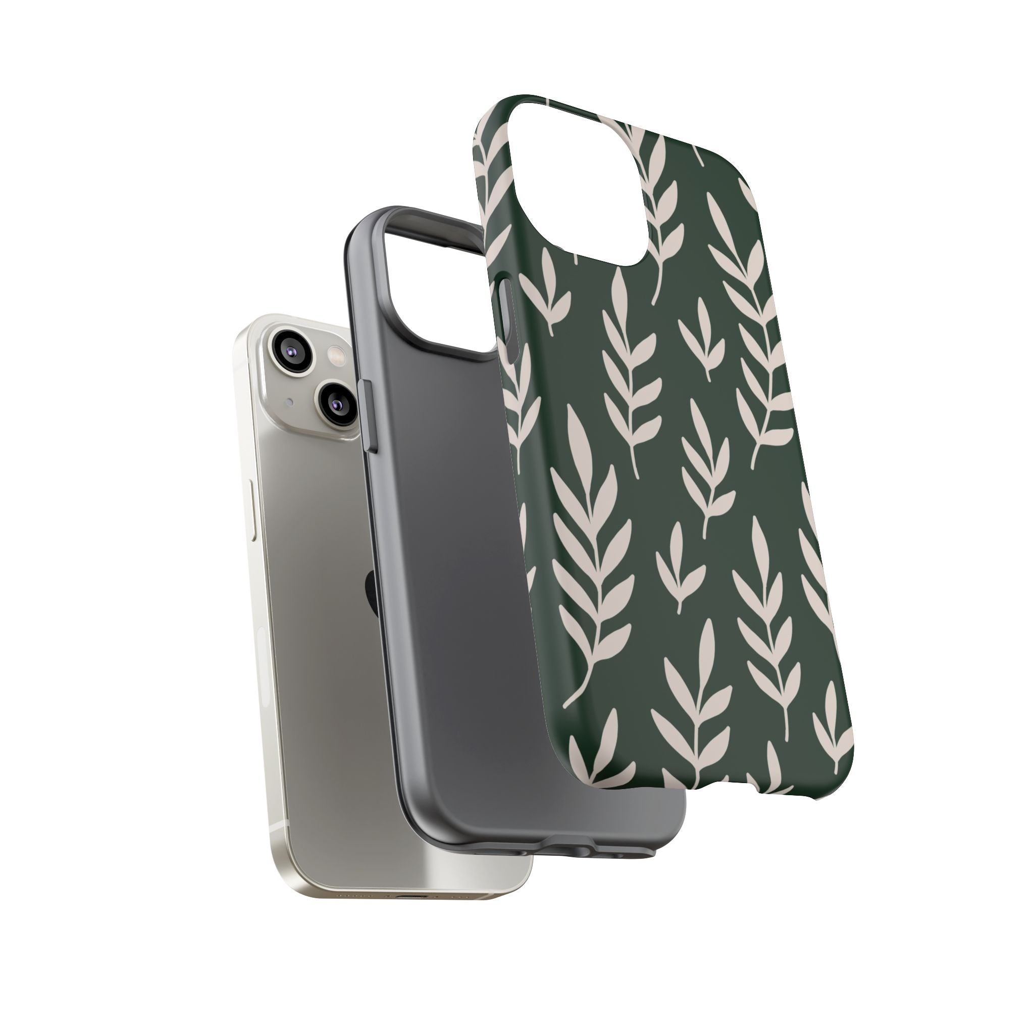 Leafy Phone Case, Tough Cases for Nature Lovers, Green Leaf Design, Eco-Friendly, Stylish Mobile Cover, Gift for Her