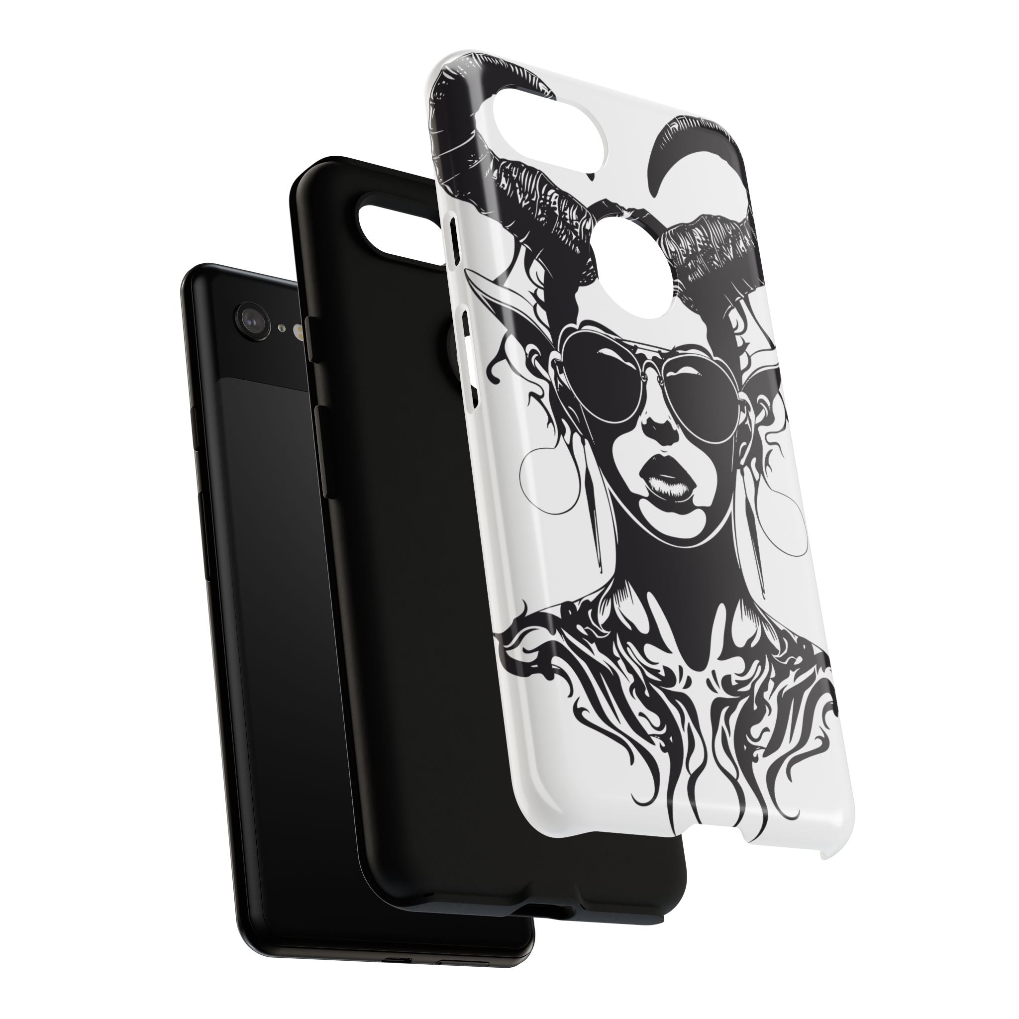 Tough Cases: Stylish Phone Case with Edgy Design, Protective Cover, Gift for Her, Trendy Accessories, Unique Art, Holiday Present