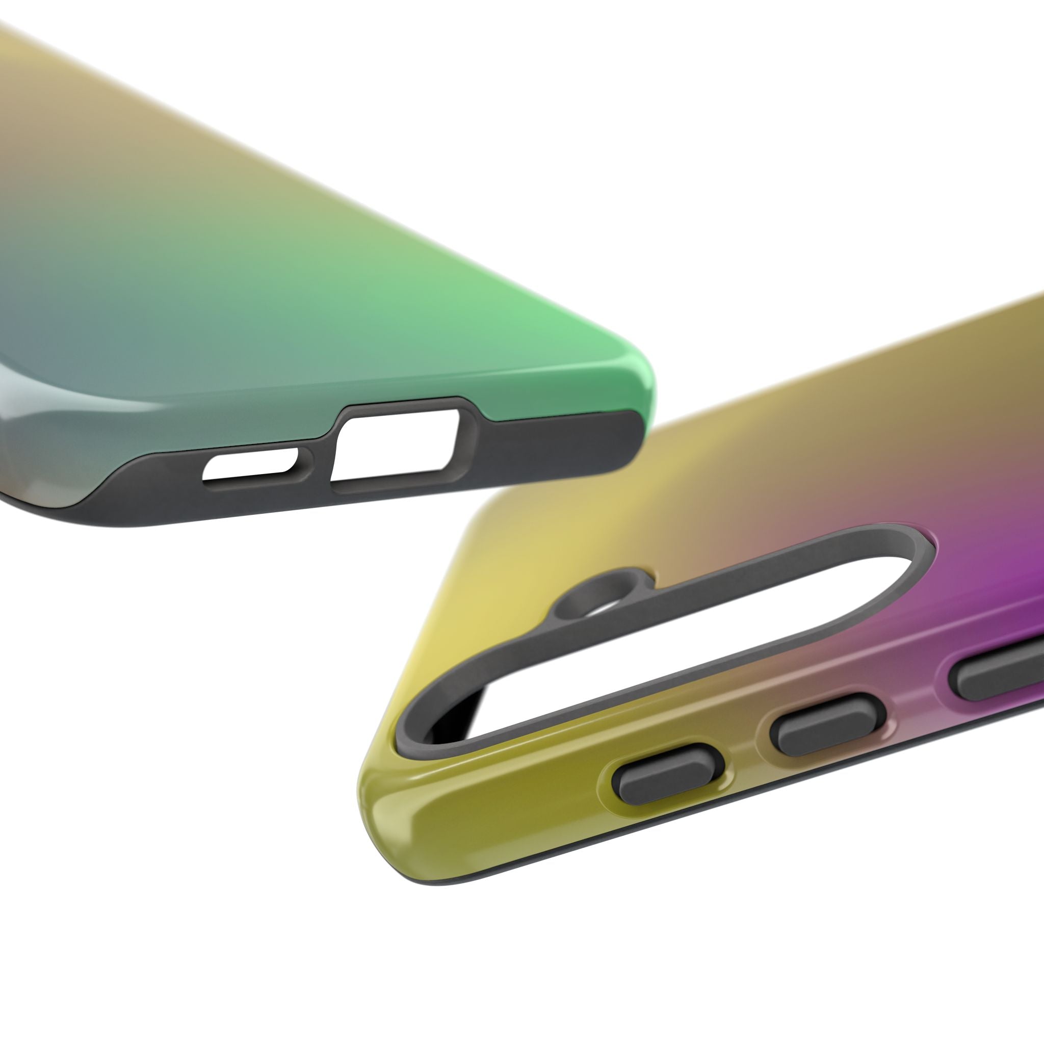 Vibrant Phone Case, Tough Cases, Colorful Phone Cover, Durable Mobile Case, Yellow Green Gradient Design