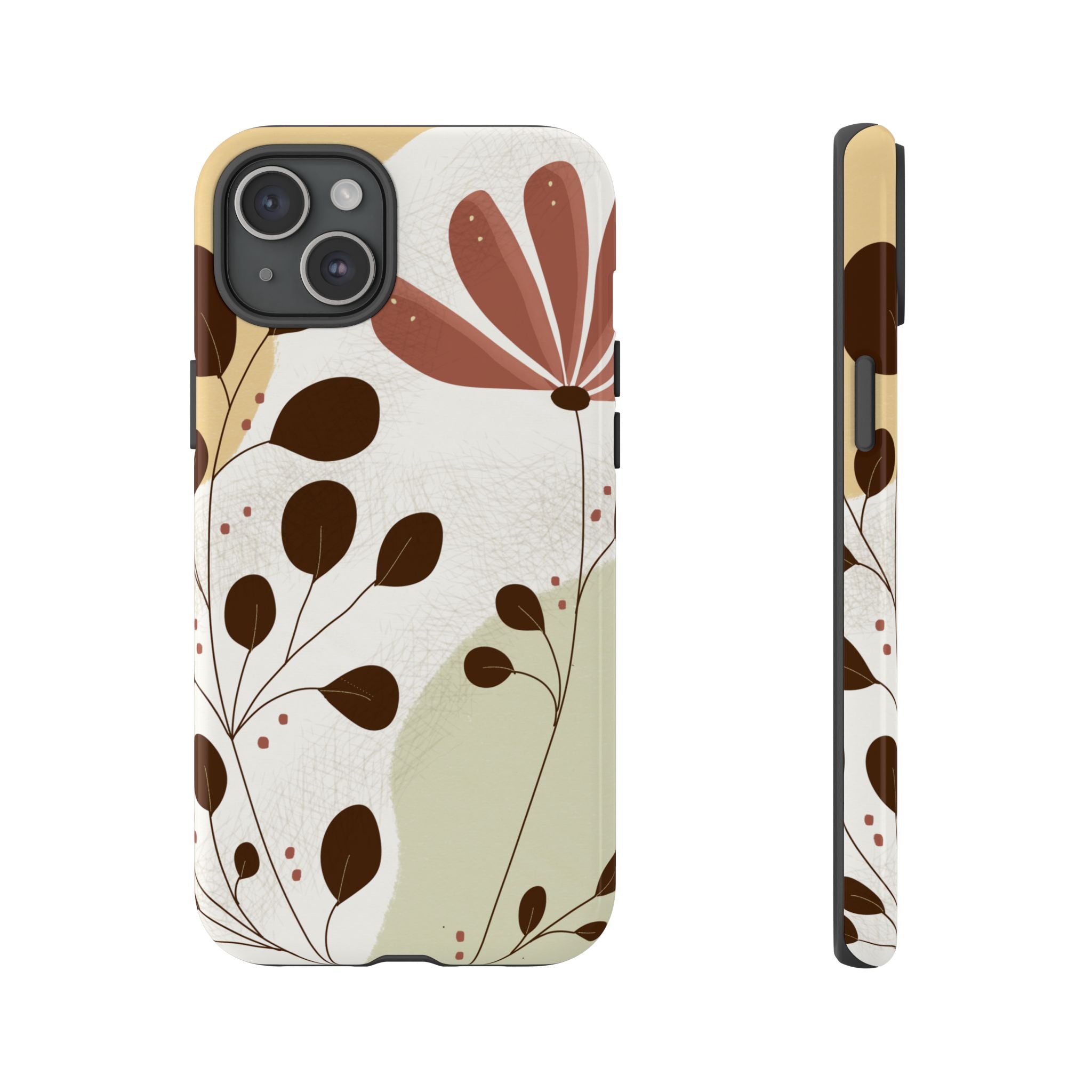 Floral Phone Case - Stylish Tough Cases for Women, Trendy Phone Cover, Gift for Her, Birthday Present, Everyday Use