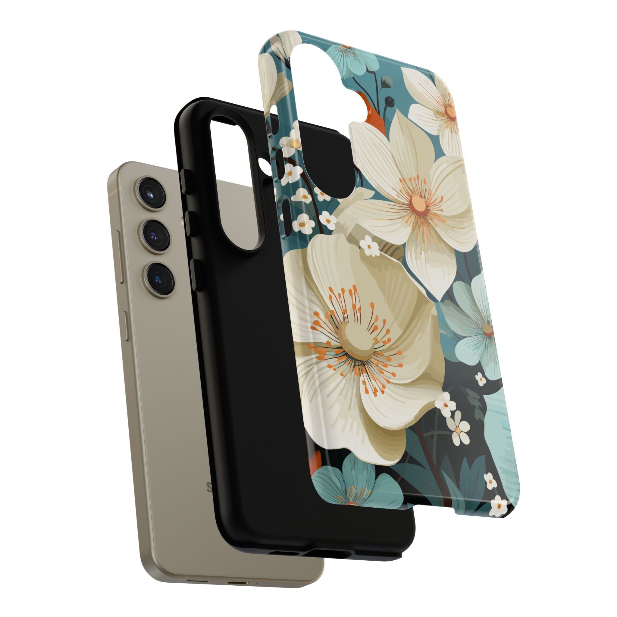 Floral Phone Case, Stylish Tough Cases with Botanical Design, Flower Print Phone Cover, Gifts for Nature Lovers, Eco-Friendly Mobile Cover