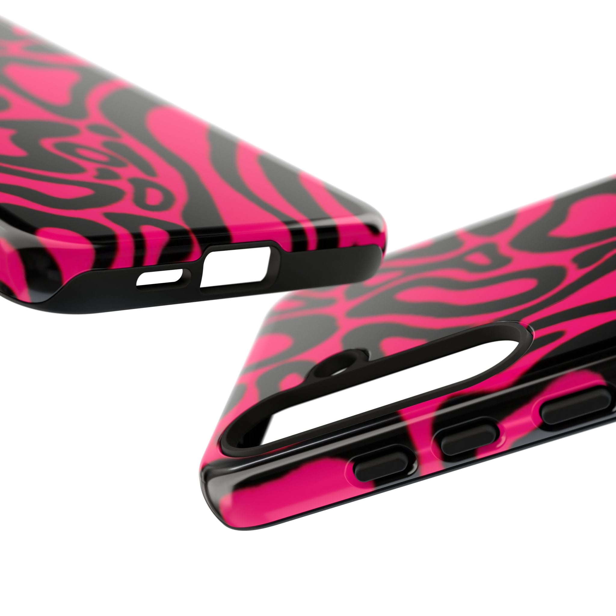 Bold Pink Patterned Phone Case, Stylish Tough Case, Trendy Accessory, Gift for Her, Tech Protection