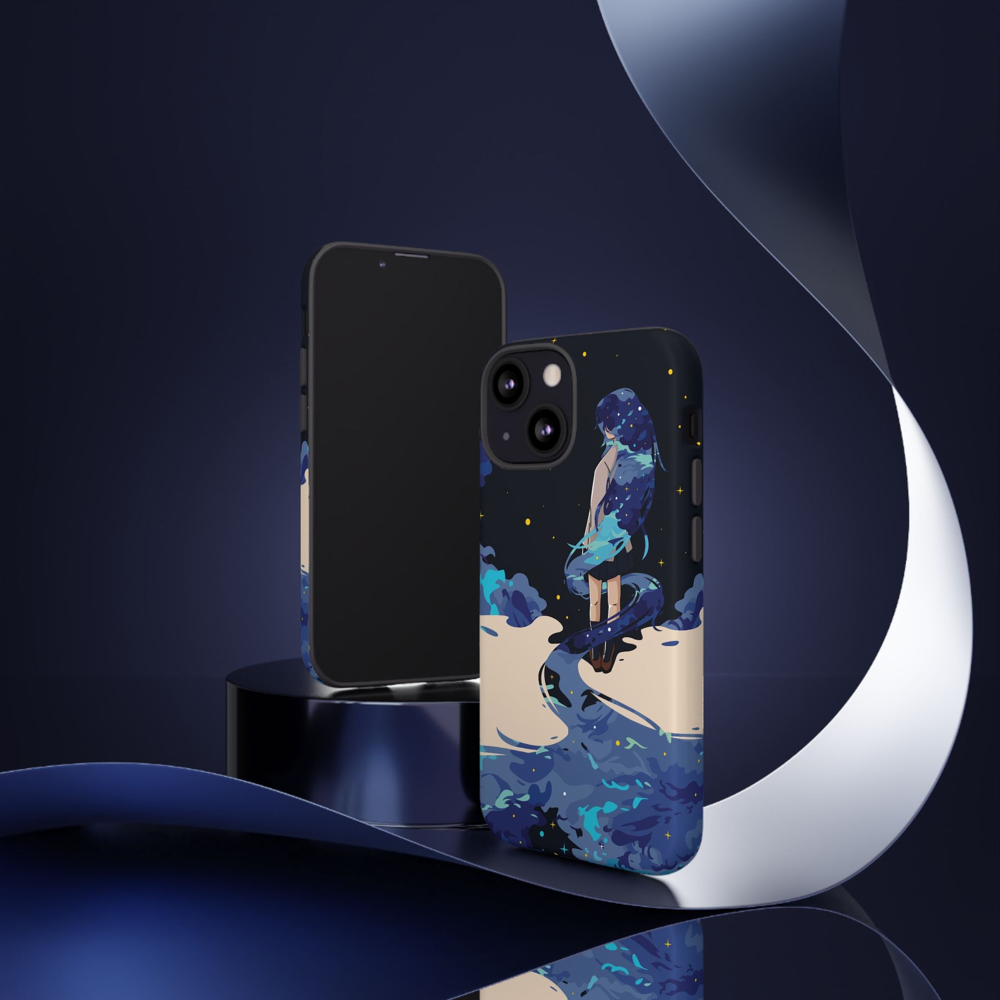 Galaxy-Inspired Phone Case, Celestial Design, Tough Phone Cover, Gift for Space Lovers, Artsy Accessories, Unique Merchandise