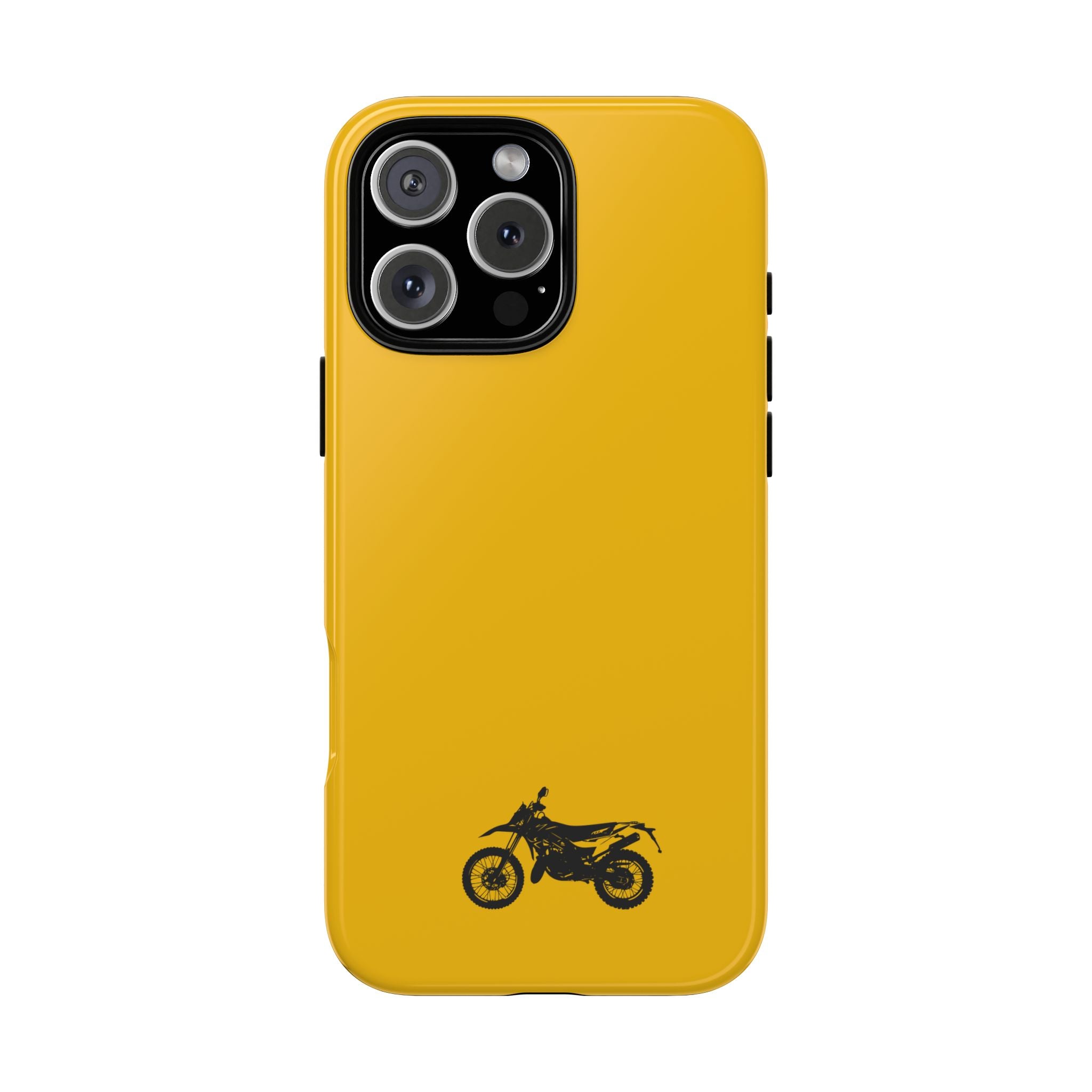 Motorcycle Phone Case, Tough Phone Cover, Gift for Bikers, Durable Tech Accessory, Yellow Motorcycle Design