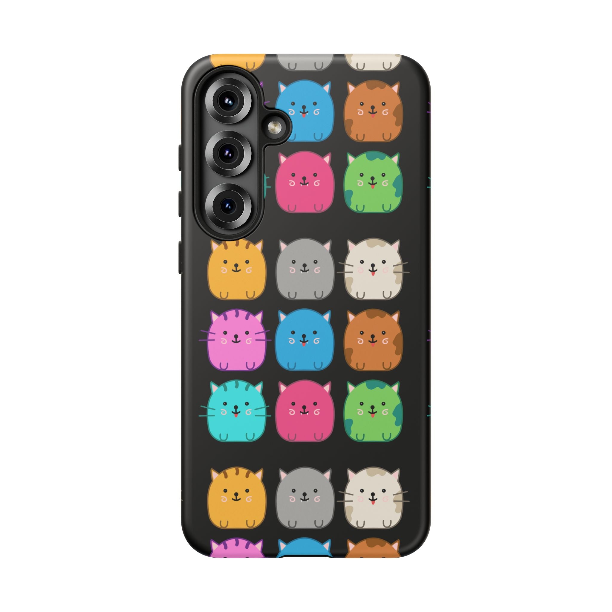 Cute Cat Phone Case, Kawaii Animal Lover Gift, Tough Phone Cover for Kids and Adults, Fun Cat Designs for Birthdays, Pet Lovers
