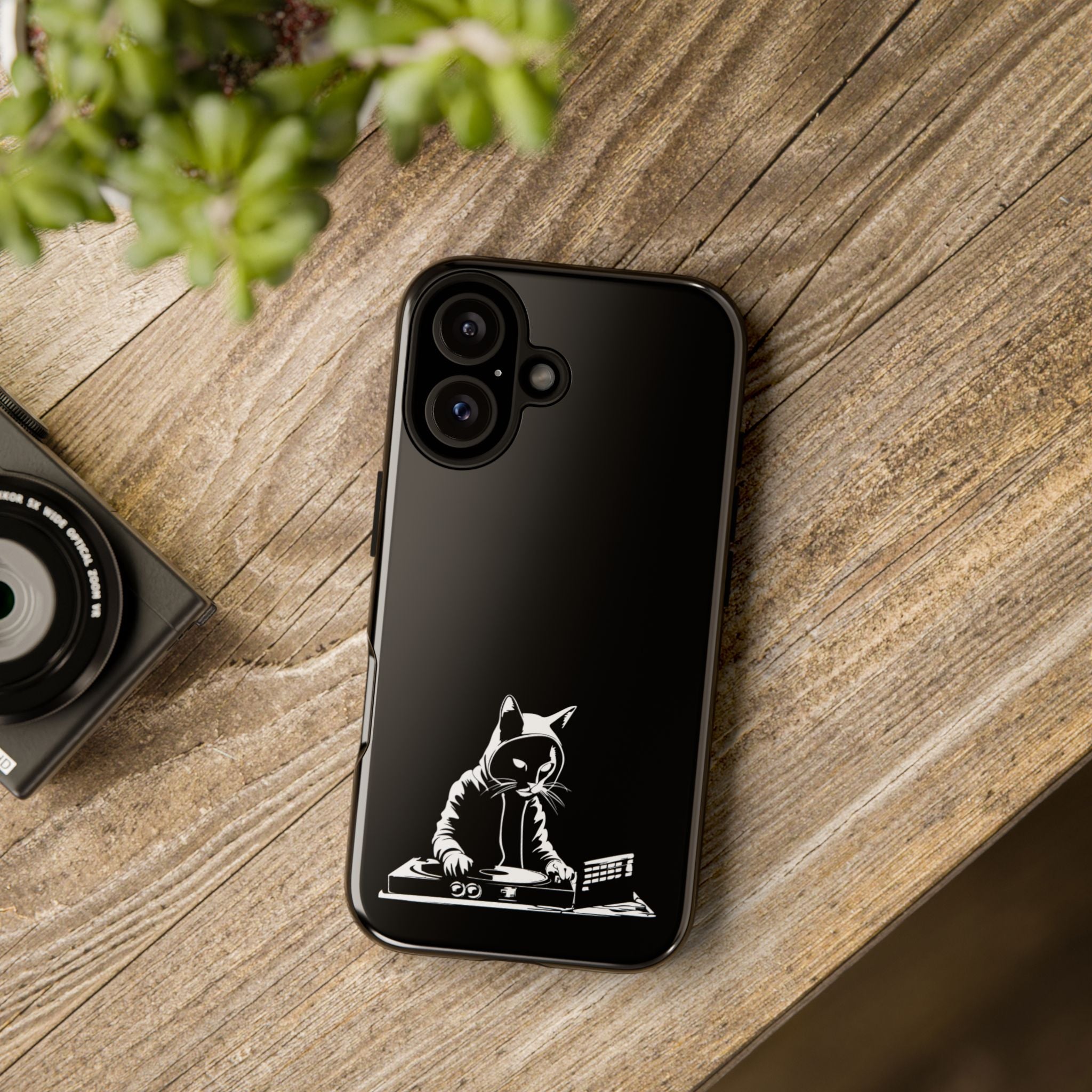Cat DJ Phone Case | Stylish Tough Cases for Music Lovers, Gift for Cat Owners, Unique Phone Accessory, Cool Tech Gear