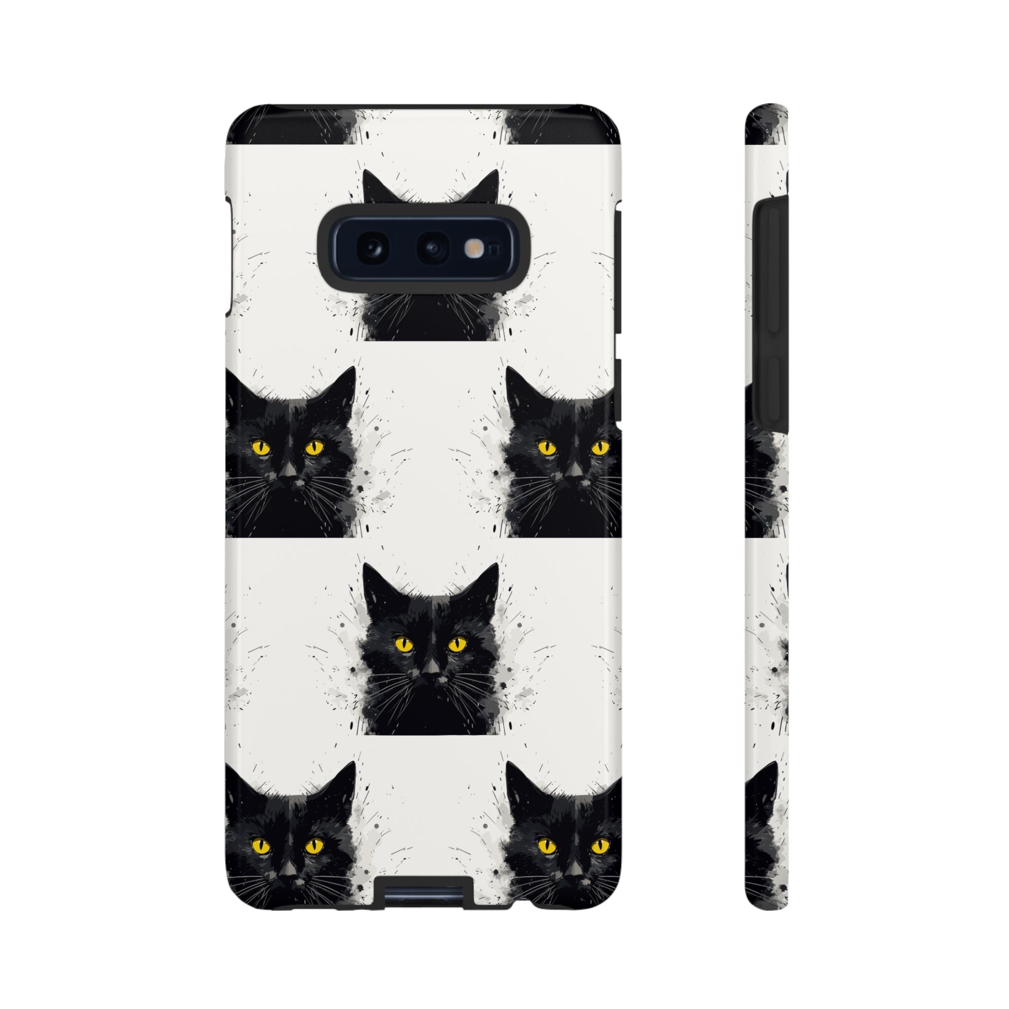 Black Cat Phone Case, Tough Cases, Cat Lover Gift, Unique Design, Halloween, Animal Accessories, Custom Phone Cover