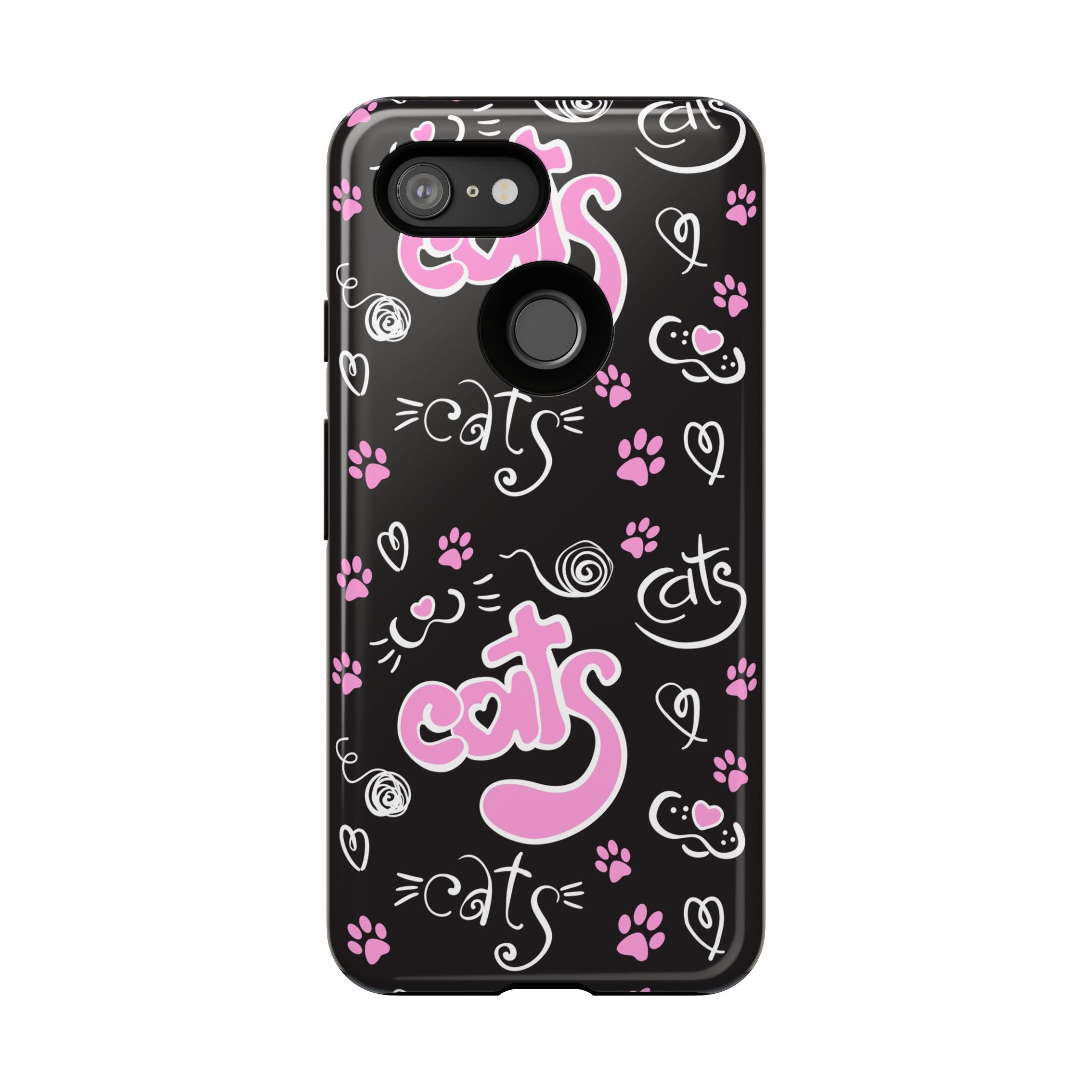 Cute Cat Print Phone Cases, Tough Cases for Cat Lovers, Pet Phone Cover, Gift for Cat Moms, Stylish Phone Accessories