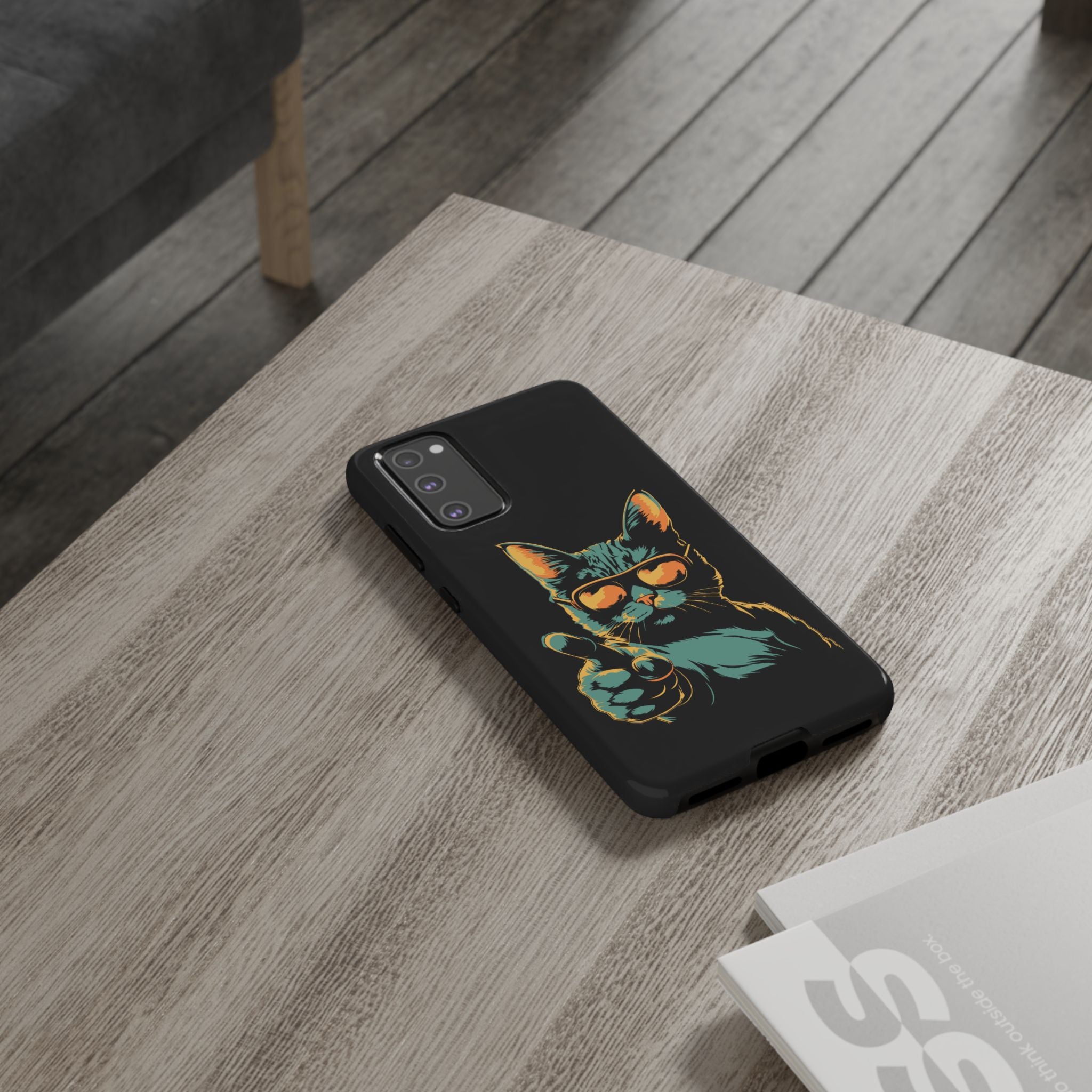Cool Cat Phone Case, Stylish Phone Cover, Pet Lover Gift, Cute Cat Design, Fun Cat Accessories