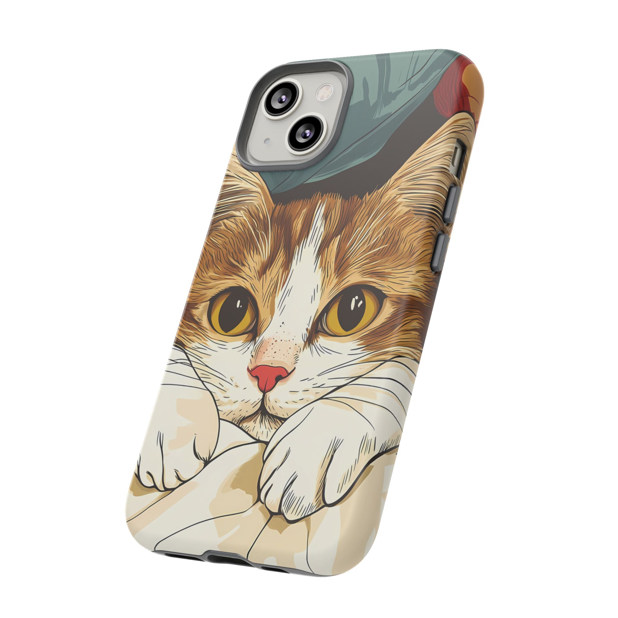 Cute Cat Phone Case - Ideal for Cat Lovers, Pet Owners, Birthday Gifts, Smartphone Accessories, Funny Pet Humor