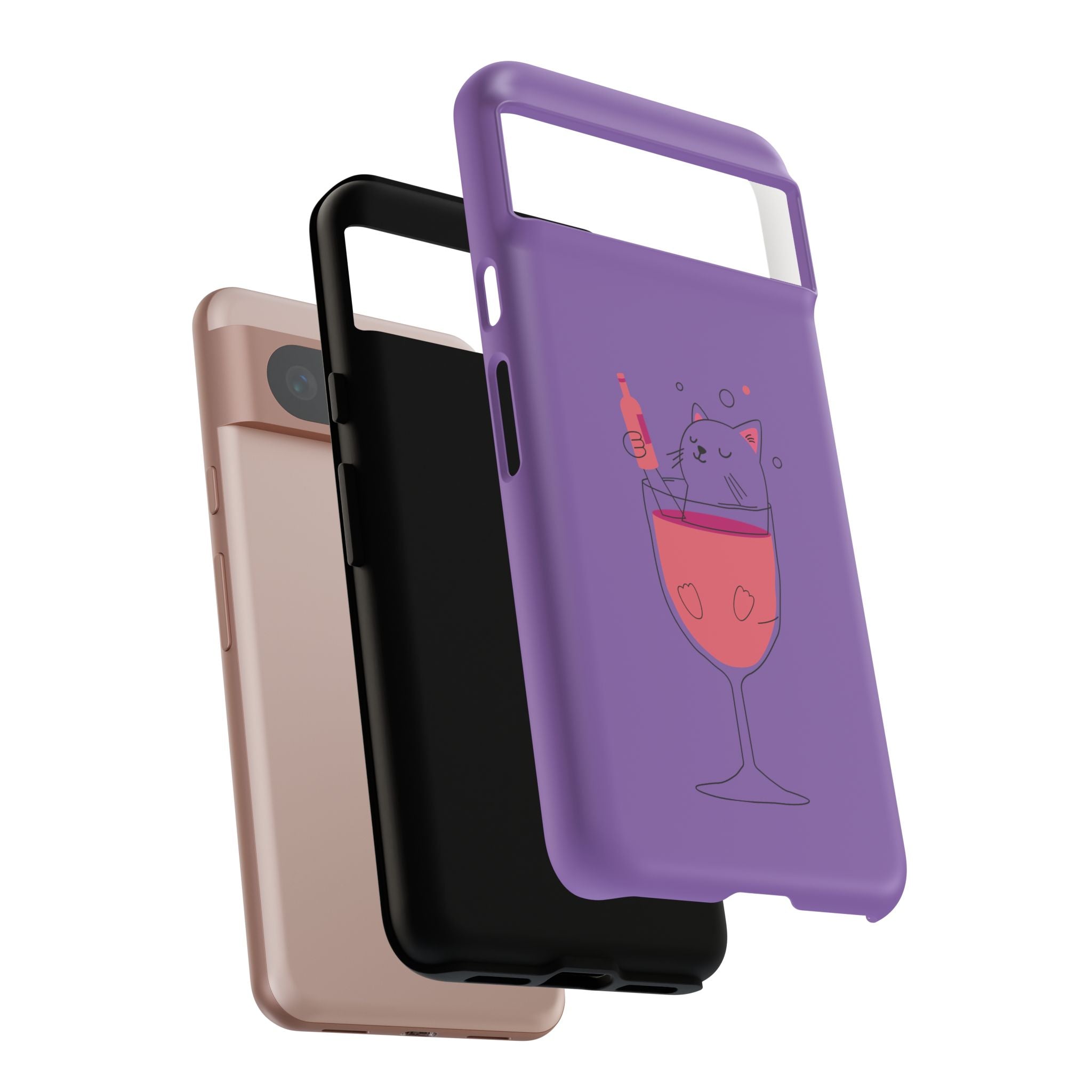 Cute Cat Phone Case, Fun Gift for Cat Lovers, Colorful Phone Cover, Pet Lover Accessory, Unique Cat Themed Case