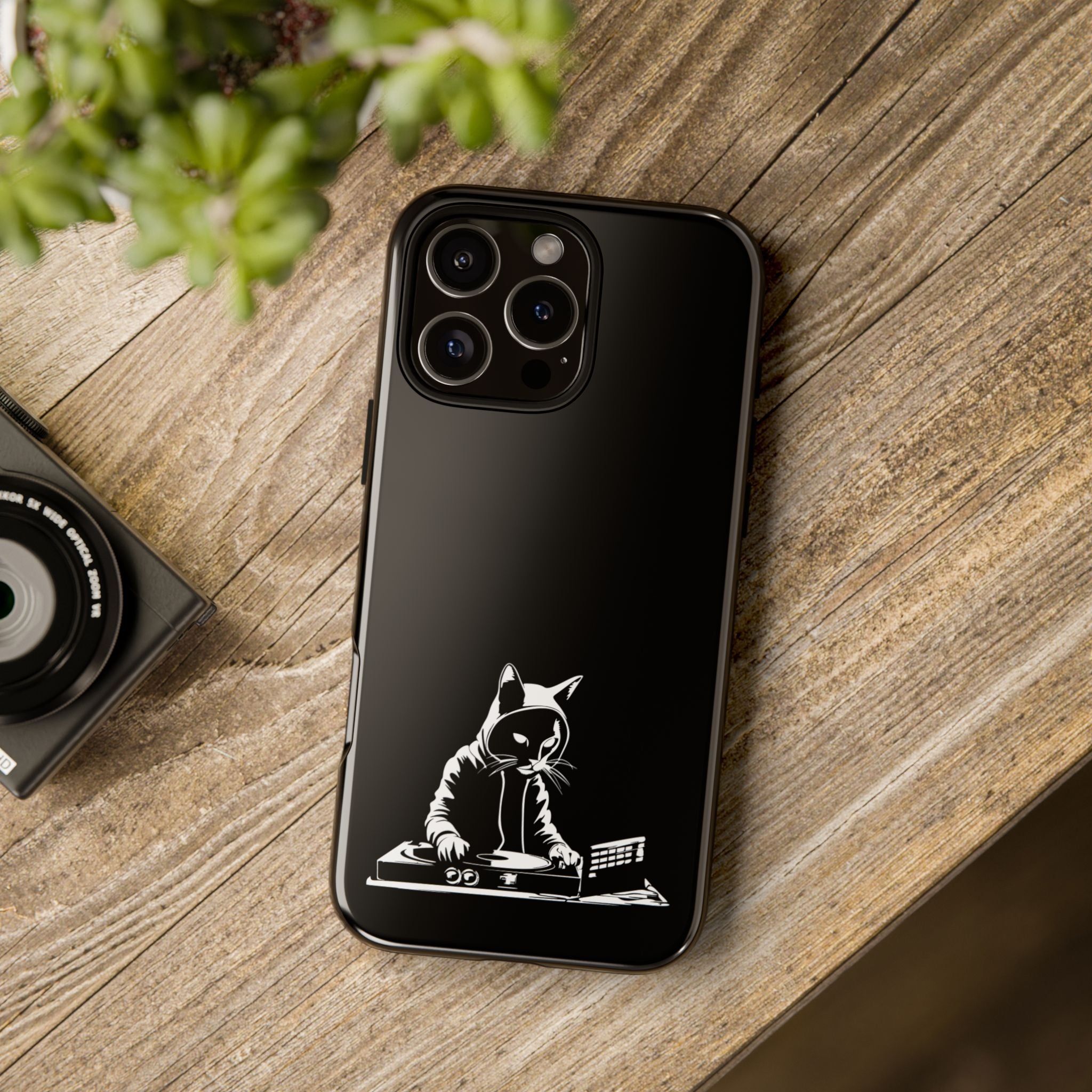 Cat DJ Phone Case | Stylish Tough Cases for Music Lovers, Gift for Cat Owners, Unique Phone Accessory, Cool Tech Gear