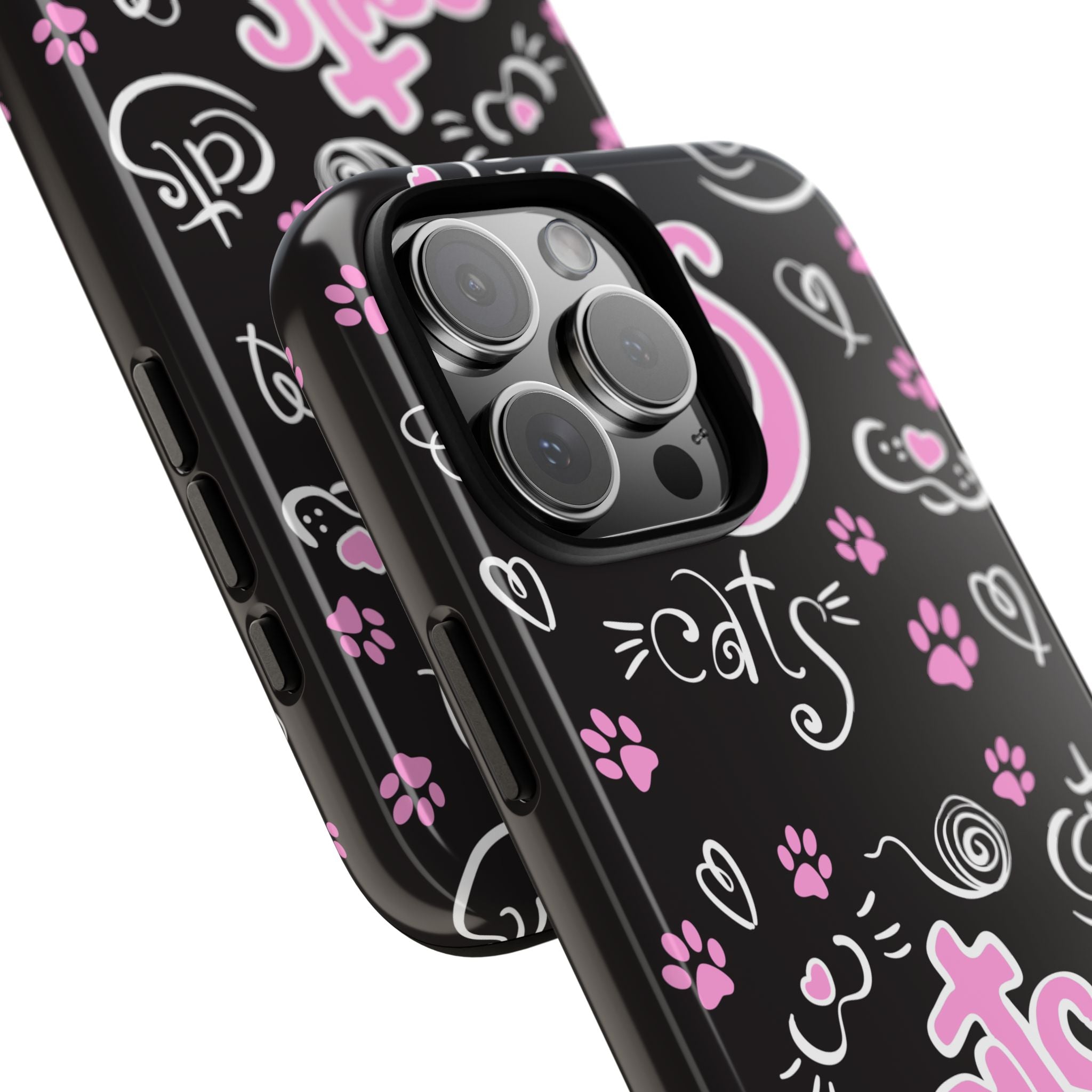 Cute Cat Print Phone Cases, Tough Cases for Cat Lovers, Pet Phone Cover, Gift for Cat Moms, Stylish Phone Accessories