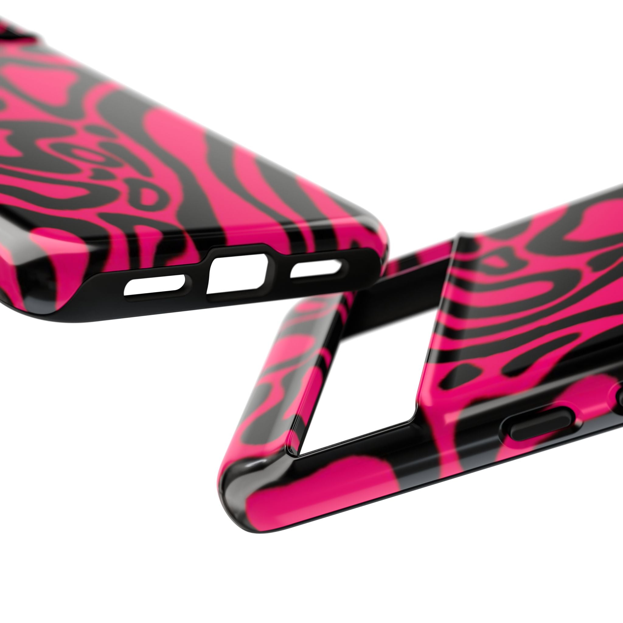 Bold Pink Patterned Phone Case, Stylish Tough Case, Trendy Accessory, Gift for Her, Tech Protection