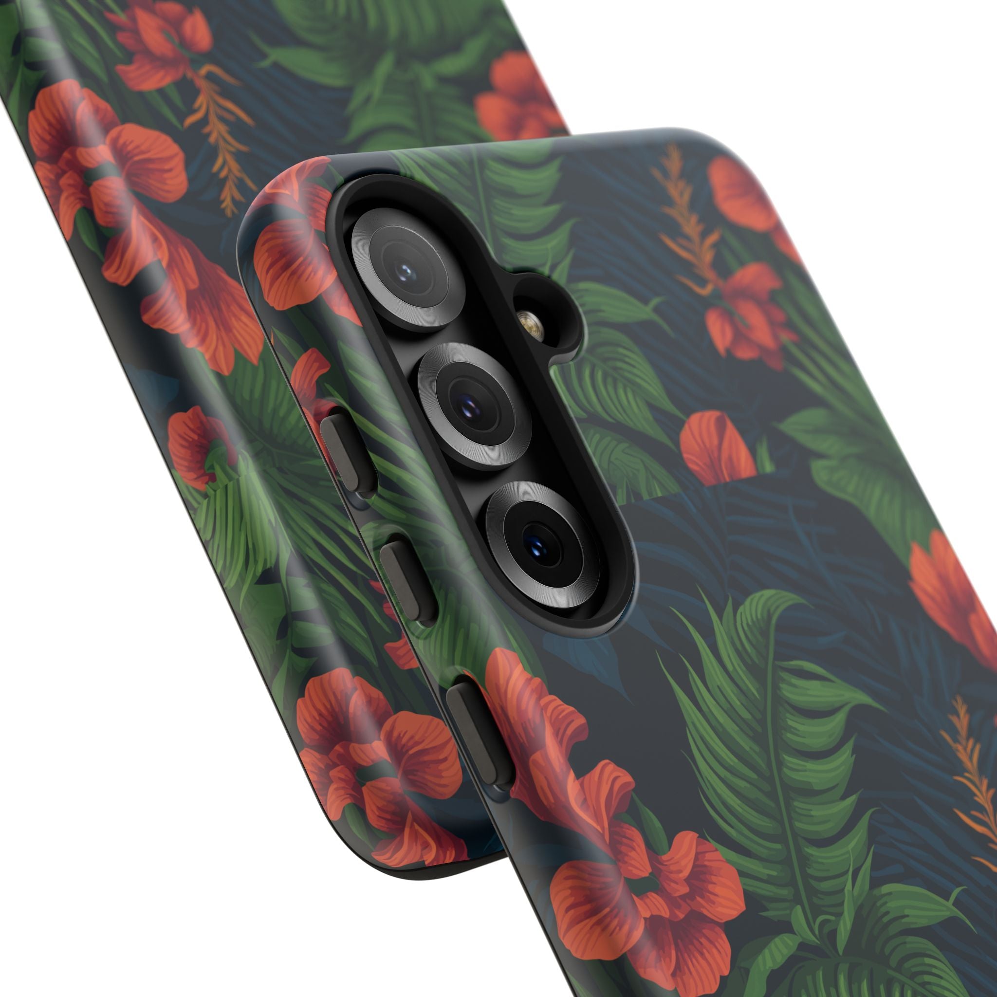 Tropical Phone Case with Floral Design, Eco-Friendly Protection for Summer Vibes, Ideal Gift for Nature Lovers, Vibrant Background