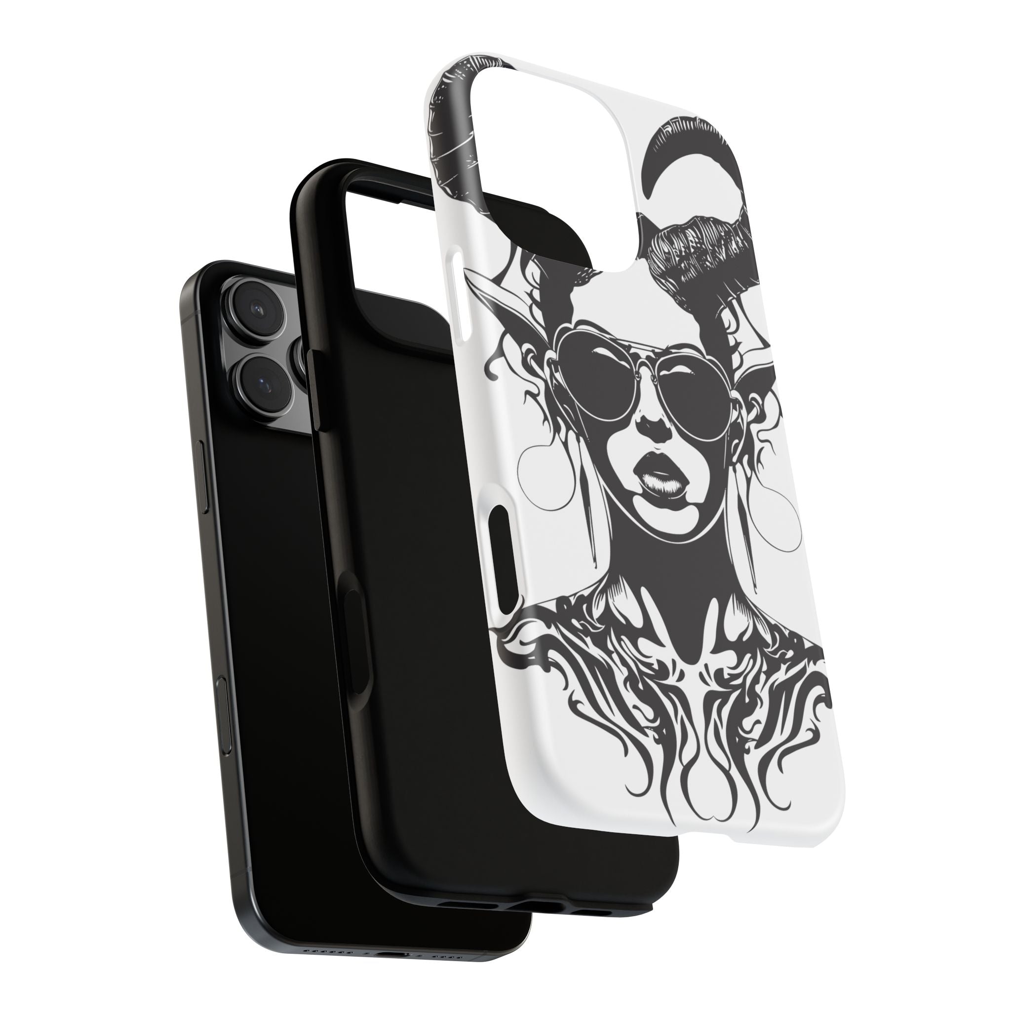 Tough Cases: Stylish Phone Case with Edgy Design, Protective Cover, Gift for Her, Trendy Accessories, Unique Art, Holiday Present