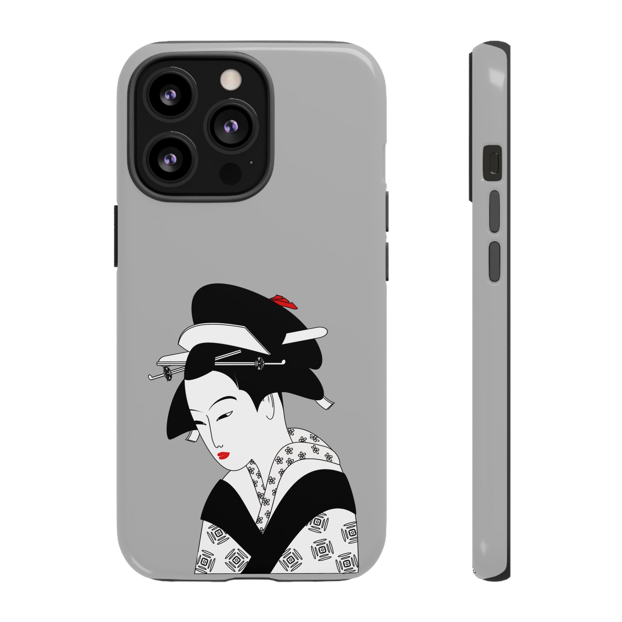 Stylish Phone Case with Japanese Geisha Design, Tough Phone Case, Cute Phone Cover, Japanese Art, Ethnic Style
