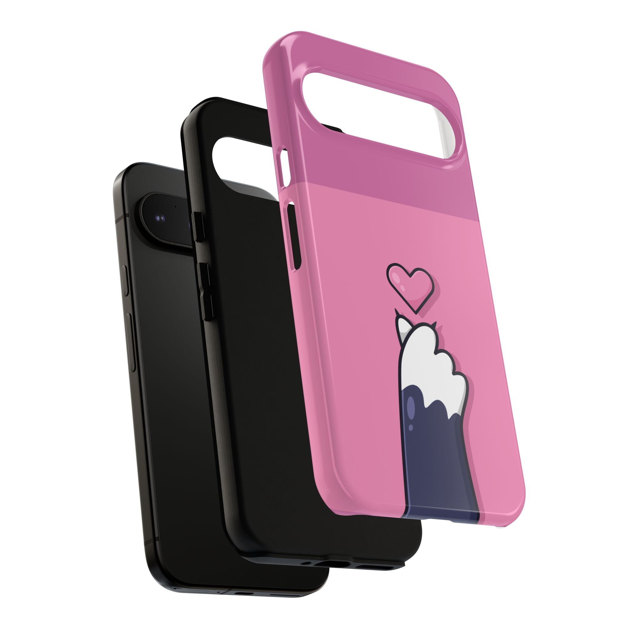 Cute Cat Paw Phone Case, Playful Pet Lover Gift, Animal Print Phone Cover, Heart Design Case, Fun Feminine Case, Kawaii Style