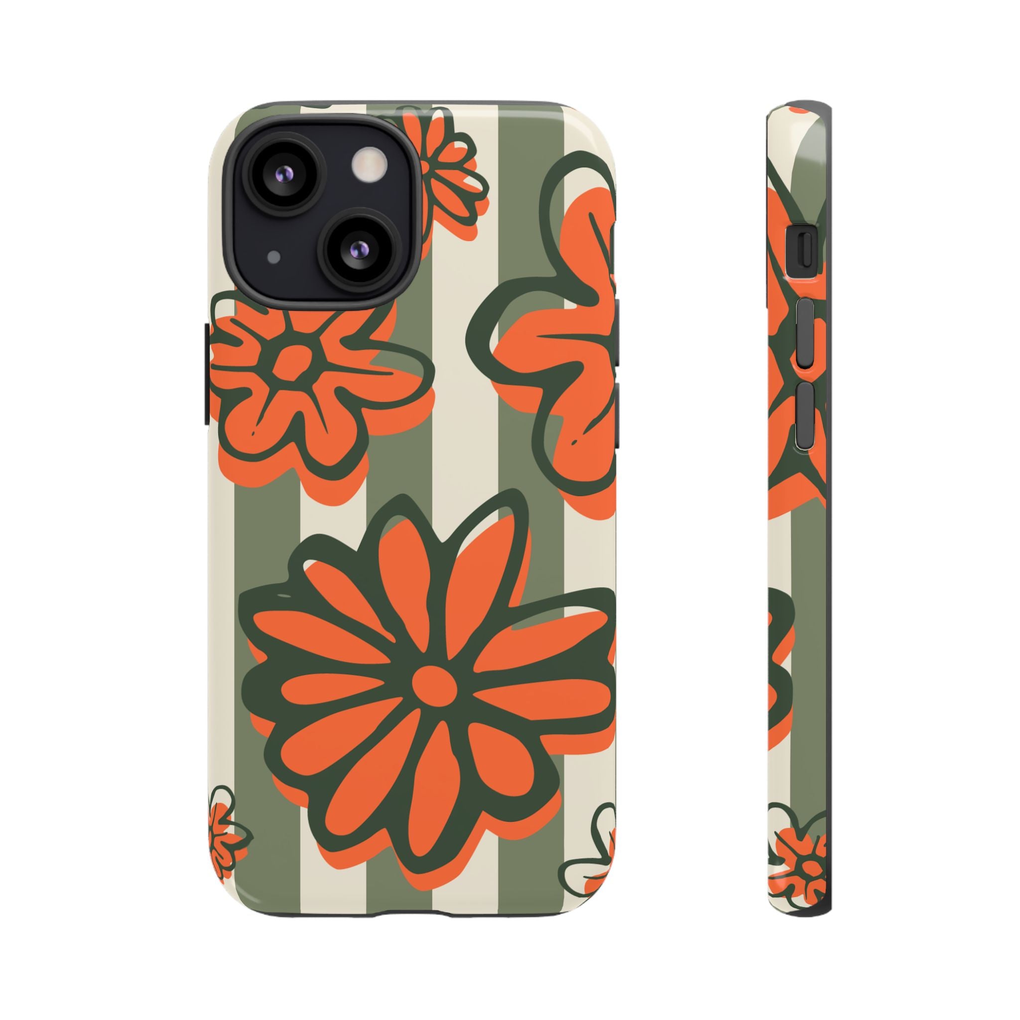 Floral Tough Phone Case - Trendy Protector for Pet Lovers, Super Cute Gift, Floral Design, Stylish Phone Cover, Unique Accessory