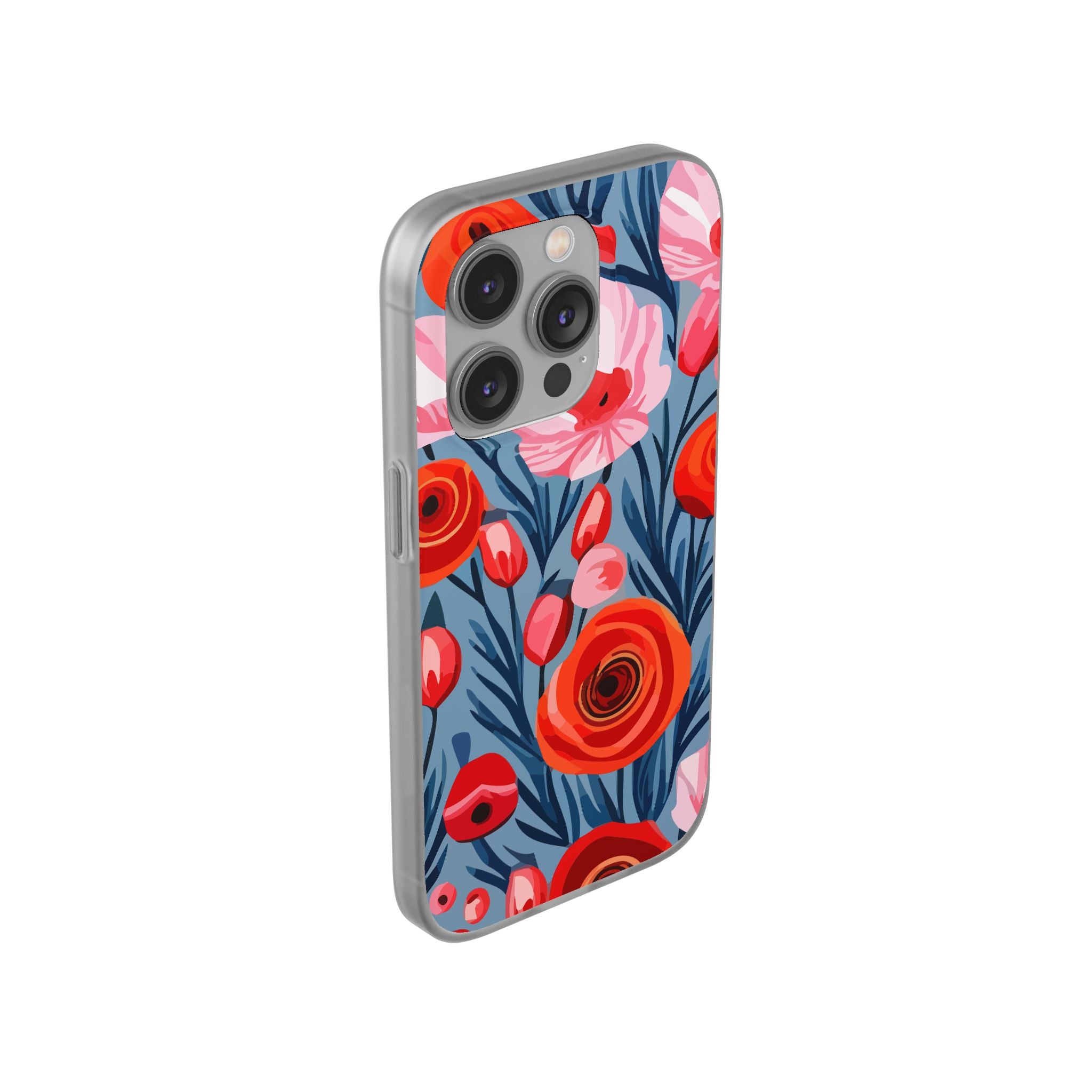 Beautiful Floral Flexi Cases for Phone, Stylish Protective Cover, Gift for Her, Phone Accessories, Floral Design