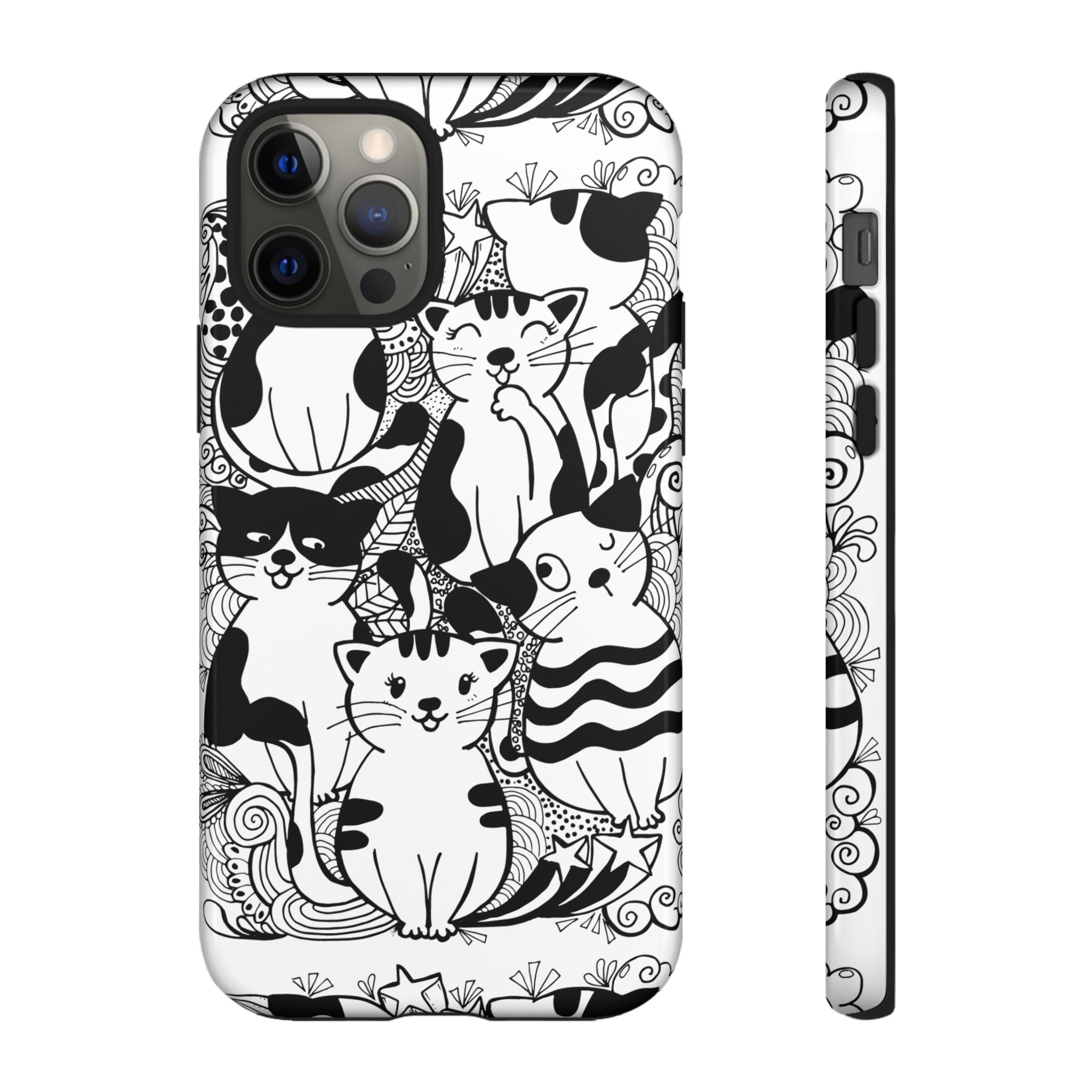 Cat-Themed Phone Case, Cute Cat Art, Pet Lover Gift, Birthday Present, Unique Cat Decor, Fun Tech Accessories, Animal Lover Case