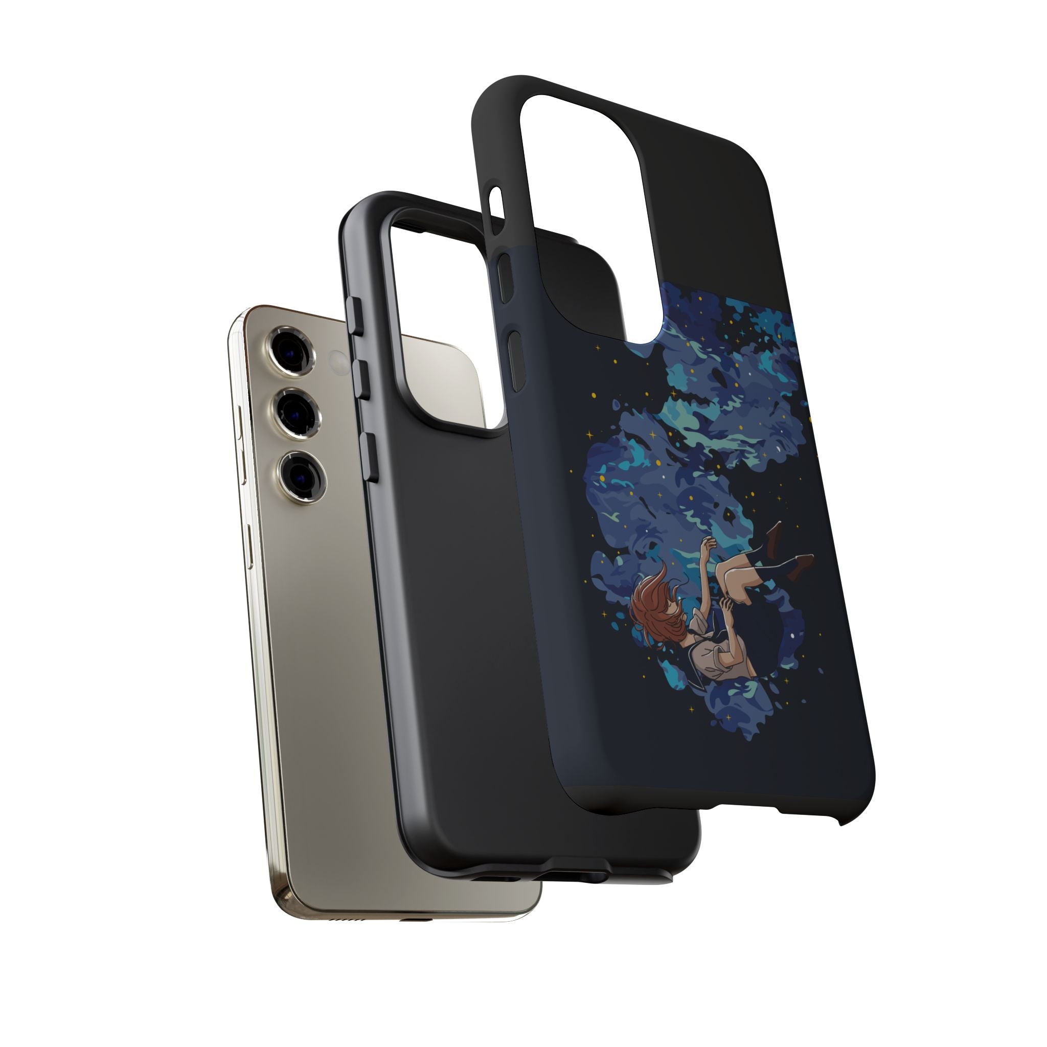 Tough Cases Phone Case - Artistic Galaxy Design, Cute Sleeve for Teens, Gift for Students, Unique Mobile Accessory, Trendy Tech Protection