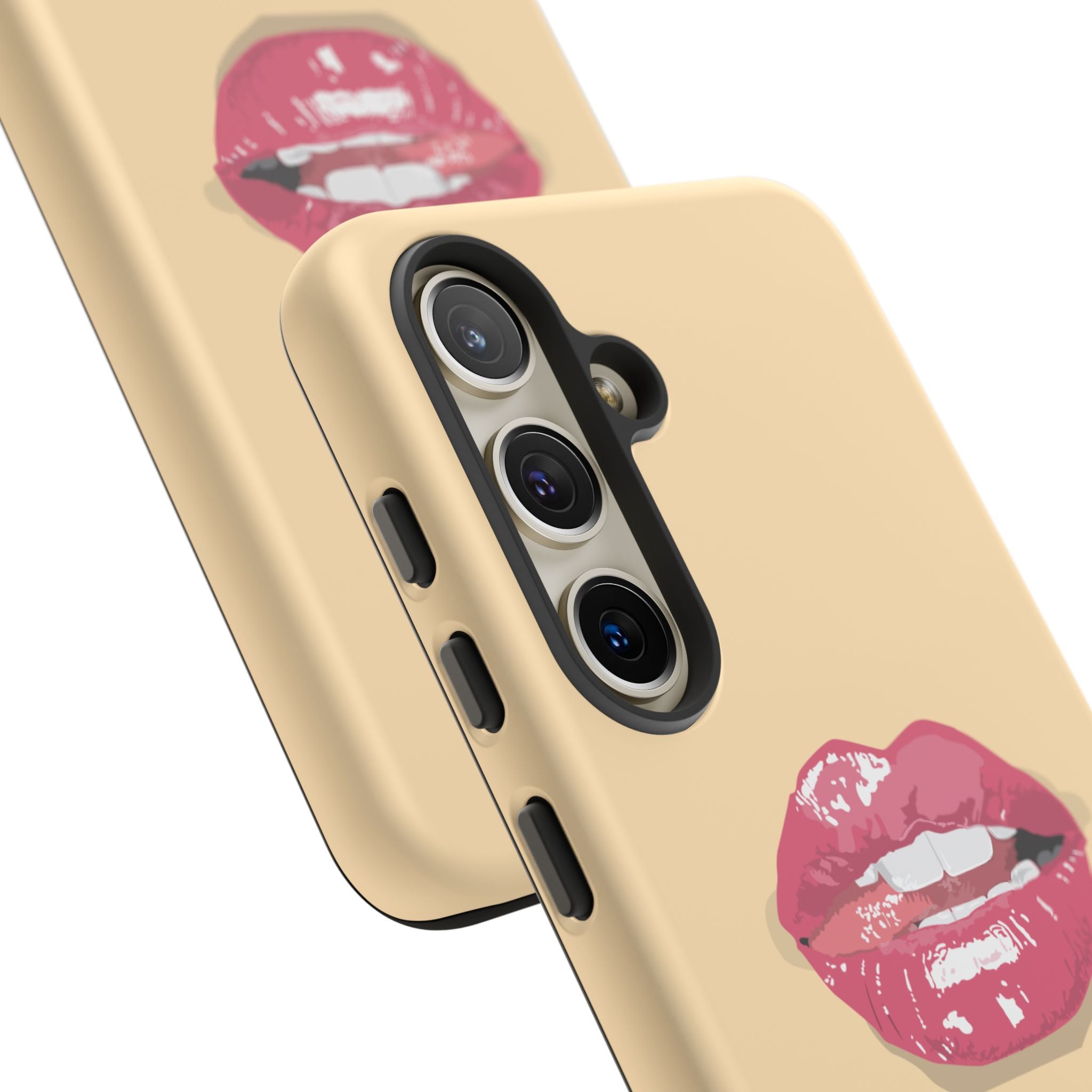 Stylish Phone Case with Lip Print, Trendy Mobile Cover, Fashion Accessory, Gift for Her, Cute Cell Phone Case