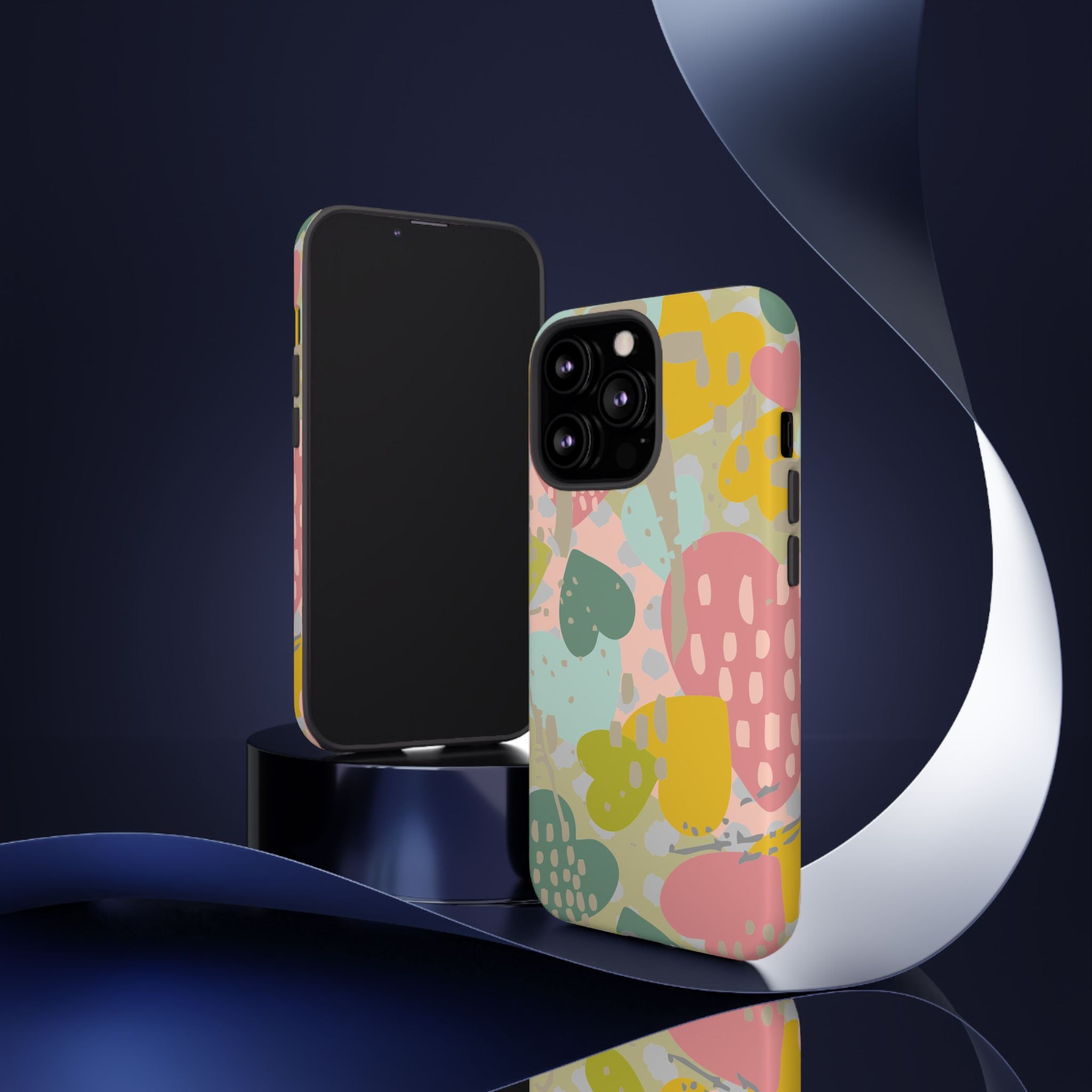 Colorful Heart Phone Case, Tough Cases for Women, Cute Phone Accessories, Gift for Her, Trends for Teens, Valentine's Day Gift