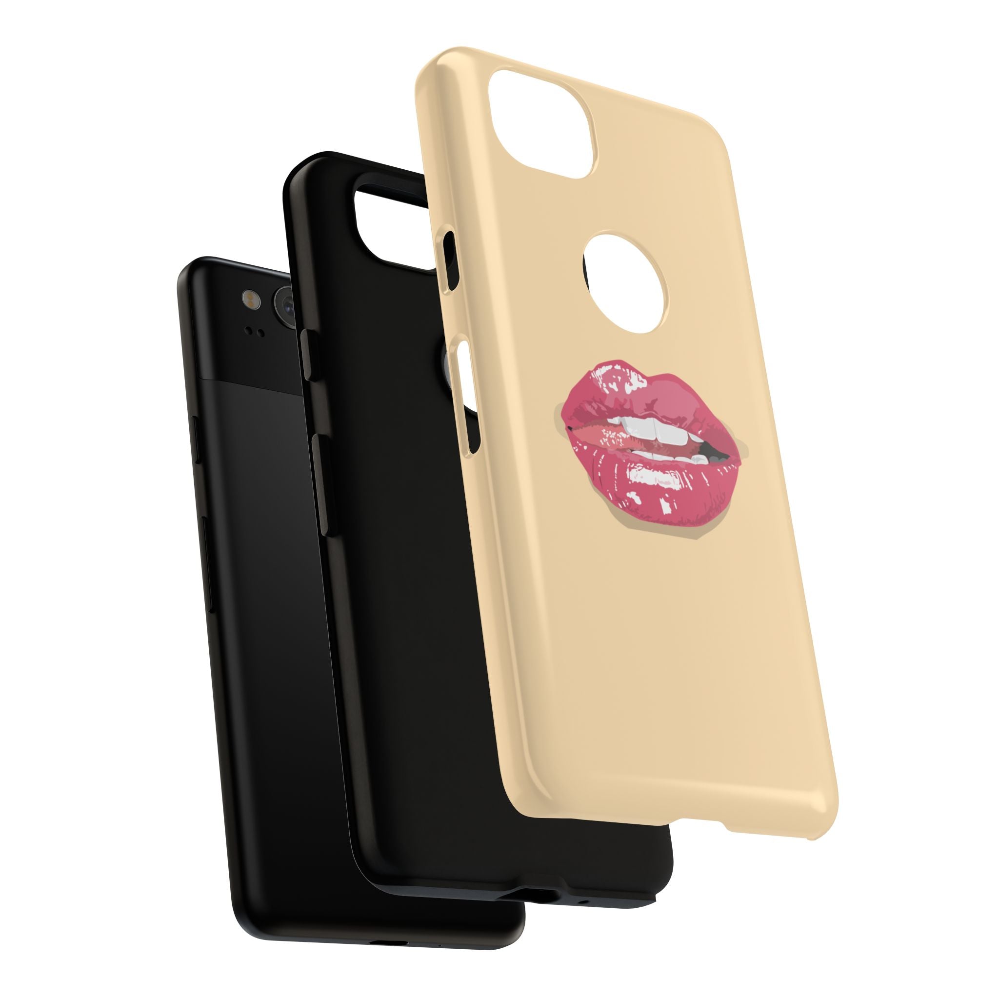Stylish Phone Case with Lip Print, Trendy Mobile Cover, Fashion Accessory, Gift for Her, Cute Cell Phone Case