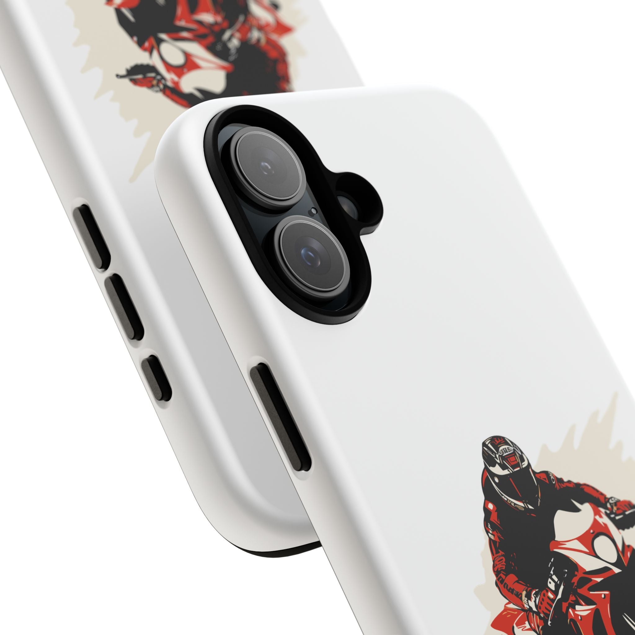 Motorcycle Phone Case, Tough Cases for Riders, Biker Accessory, Gifts for Motorcyclists, Red Bike Design