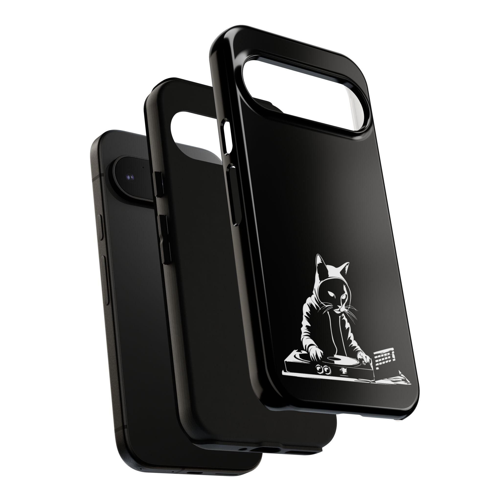 Cat DJ Phone Case | Stylish Tough Cases for Music Lovers, Gift for Cat Owners, Unique Phone Accessory, Cool Tech Gear