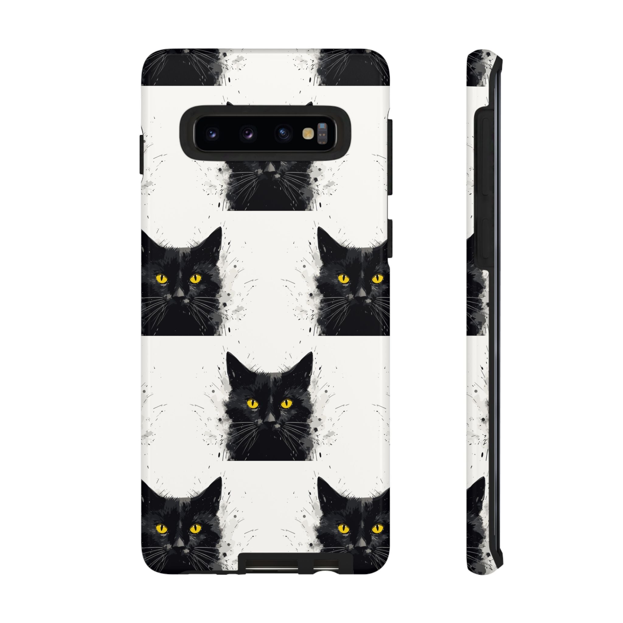 Black Cat Phone Case, Tough Cases, Cat Lover Gift, Unique Design, Halloween, Animal Accessories, Custom Phone Cover