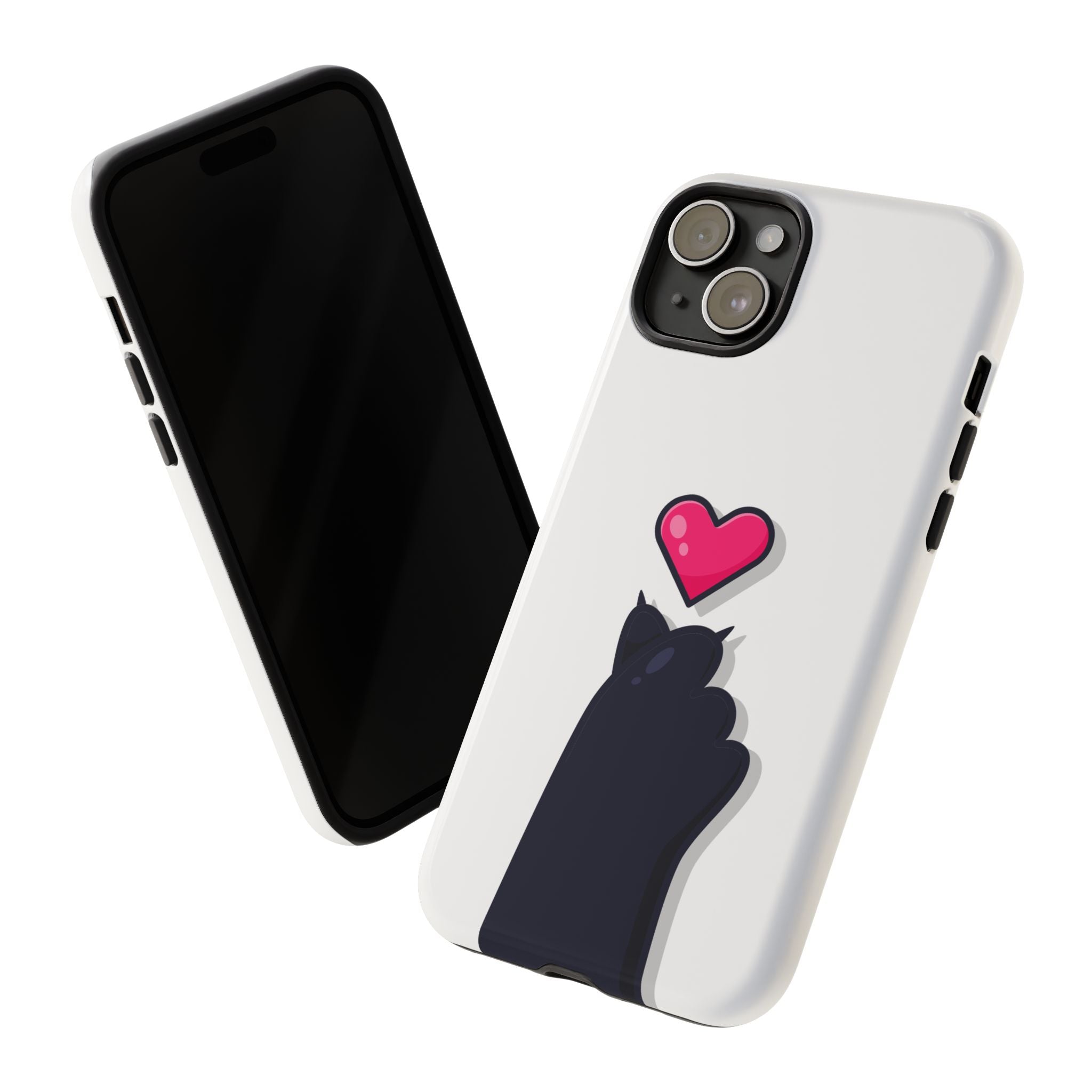 Cute Cat Love Phone Case, Tough Cell Phone Cover, Animal Lover Gifts, Pet Parent Accessories, Valentine's Day Essentials