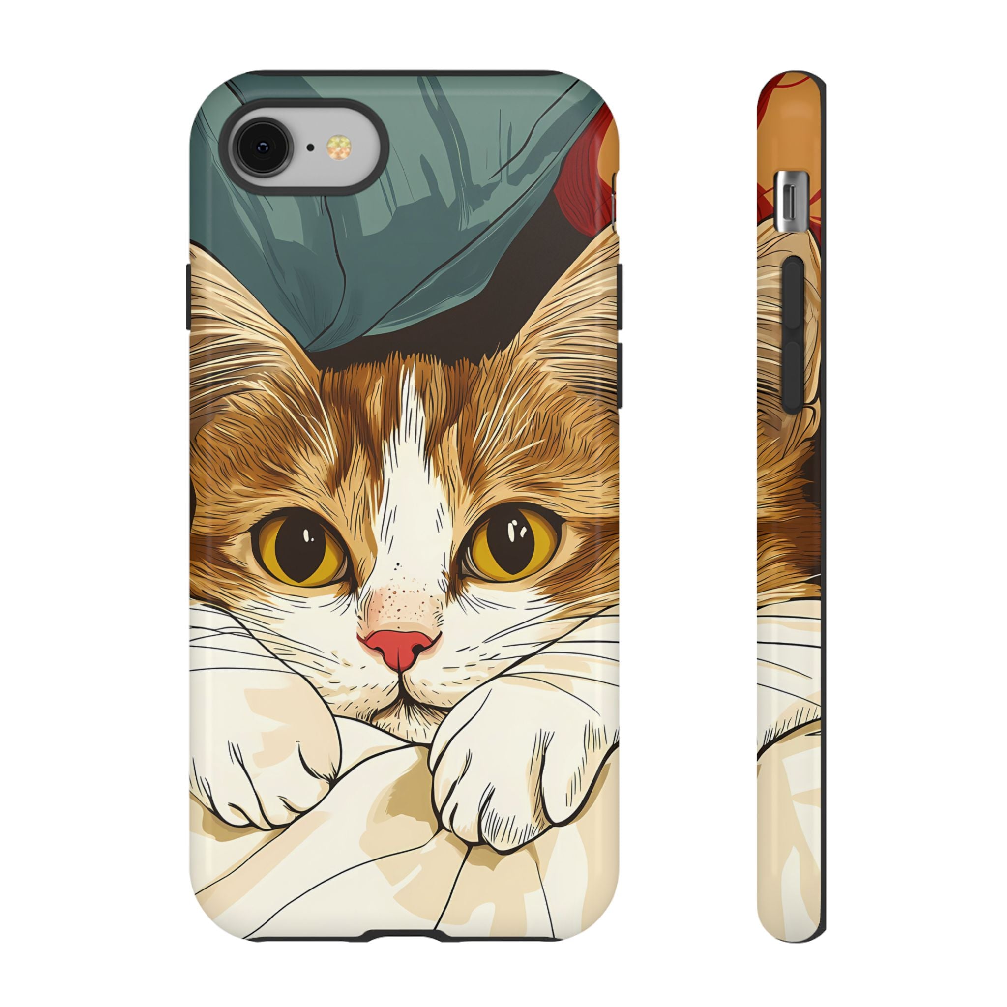 Cute Cat Phone Case - Ideal for Cat Lovers, Pet Owners, Birthday Gifts, Smartphone Accessories, Funny Pet Humor