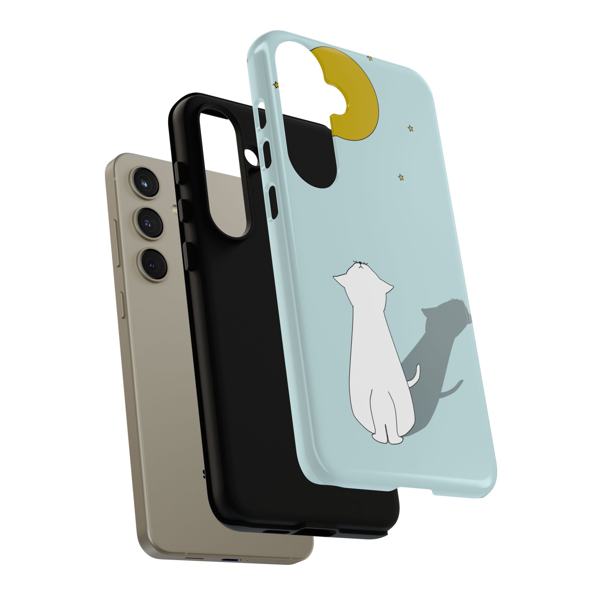 Cute Cat Phone Case, Tough Phone Cover, Pet Lover Gift, Unique Case, Animal Decor, Birthday Gift