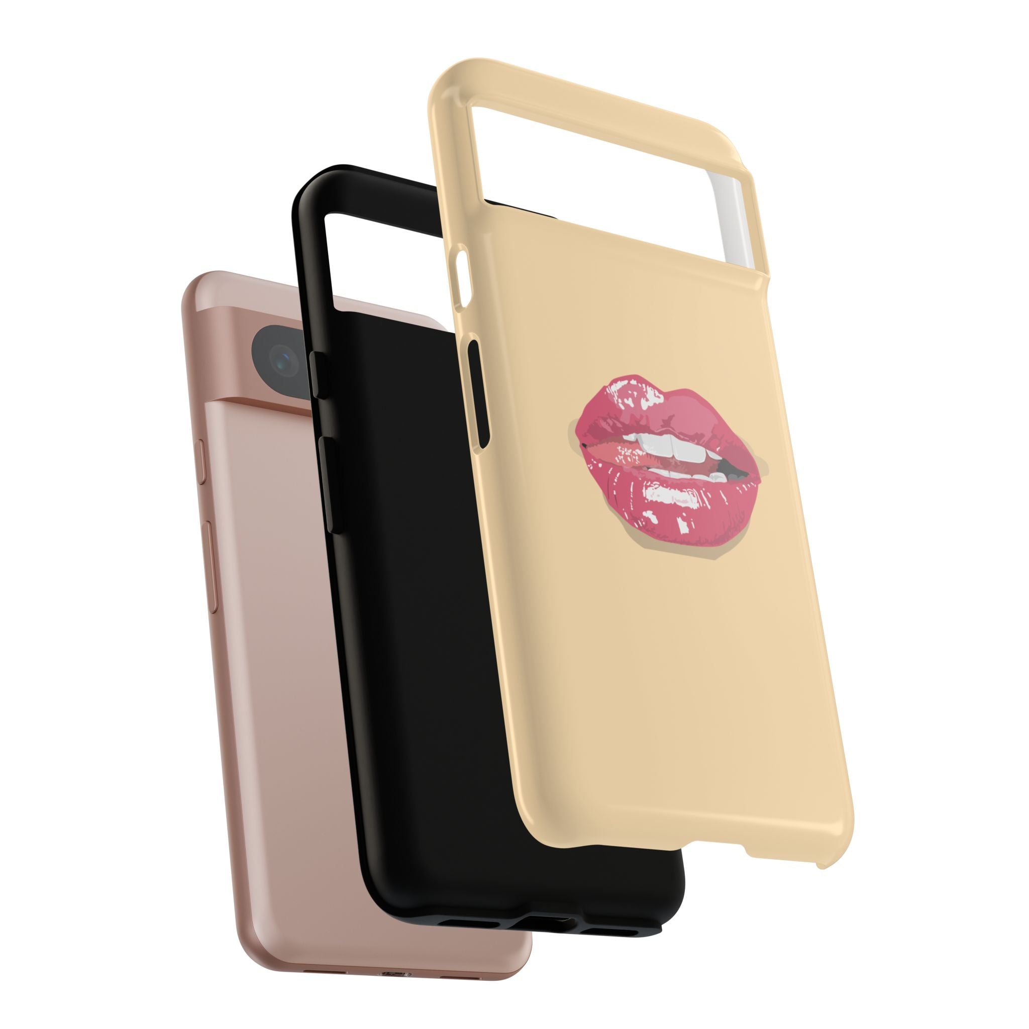 Stylish Phone Case with Lip Print, Trendy Mobile Cover, Fashion Accessory, Gift for Her, Cute Cell Phone Case
