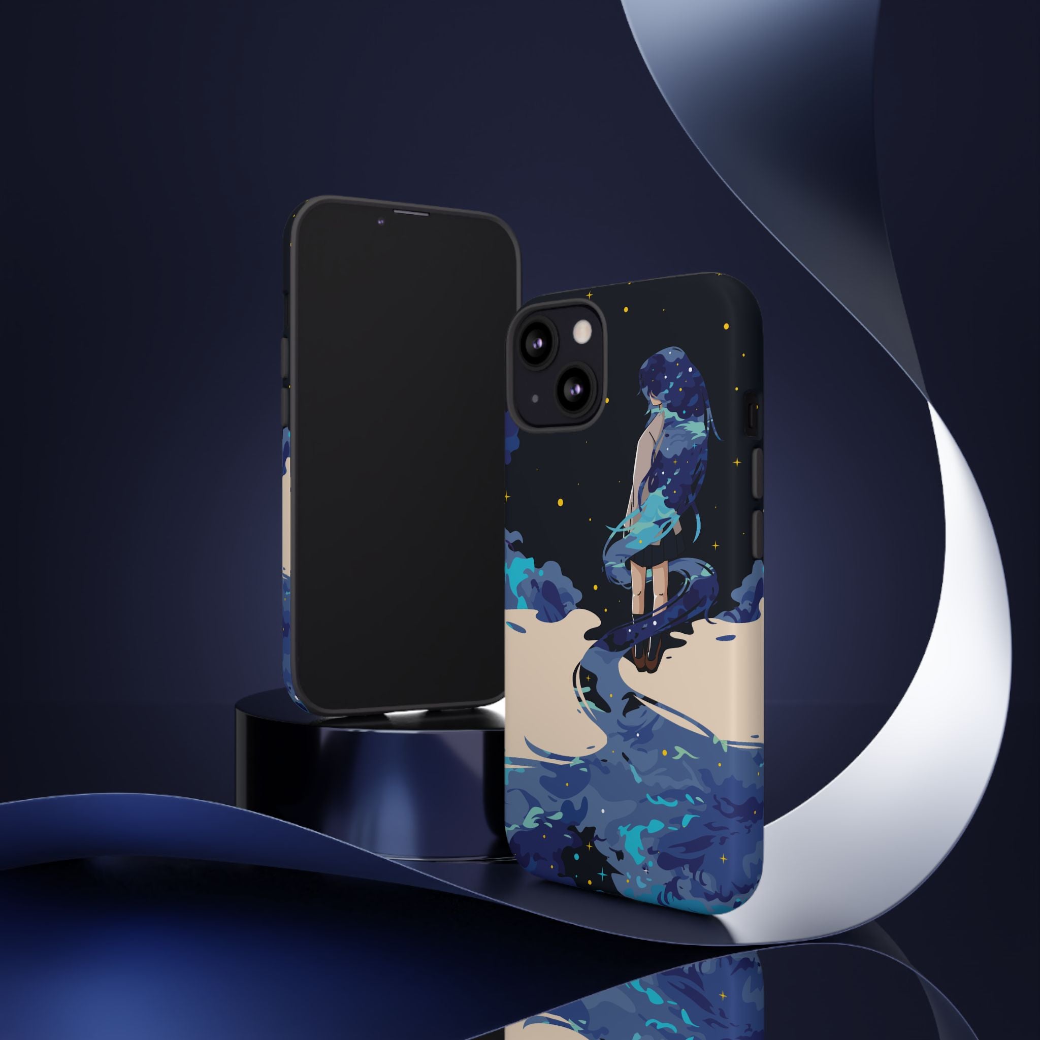 Galaxy-Inspired Phone Case, Celestial Design, Tough Phone Cover, Gift for Space Lovers, Artsy Accessories, Unique Merchandise