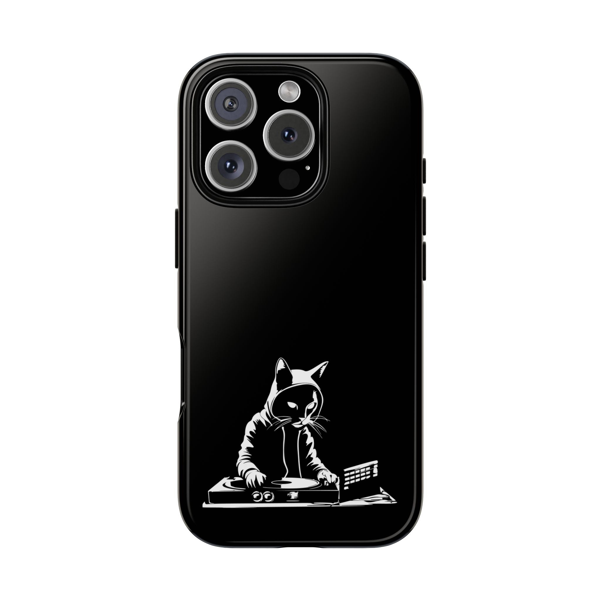 Cat DJ Phone Case | Stylish Tough Cases for Music Lovers, Gift for Cat Owners, Unique Phone Accessory, Cool Tech Gear