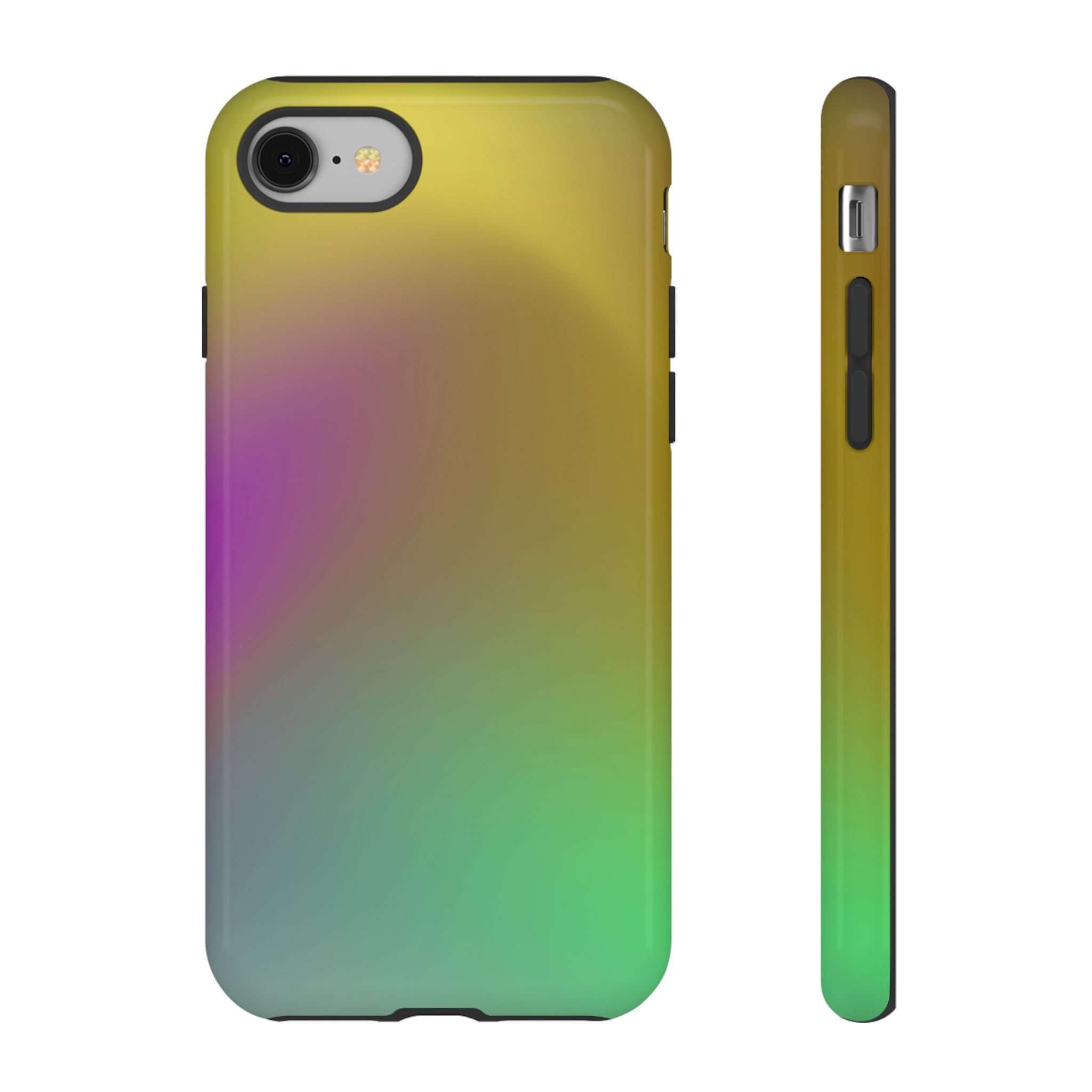 Vibrant Phone Case, Tough Cases, Colorful Phone Cover, Durable Mobile Case, Yellow Green Gradient Design