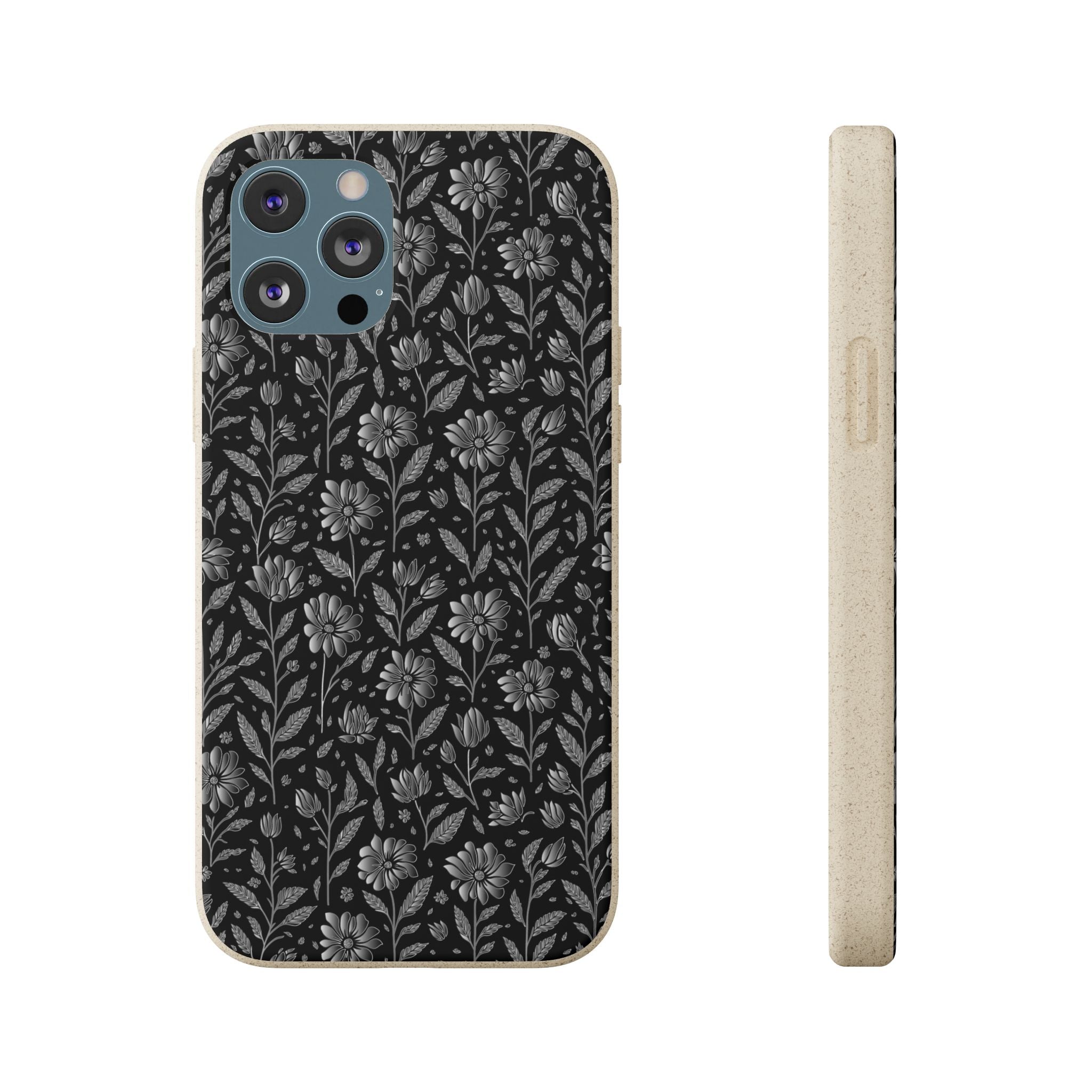 Eco-Friendly Floral Phone Case, Biodegradable iPhone Case, Sustainable Fashion Accessory, Nature Lover Gift, Eco-Conscious Phone Cover